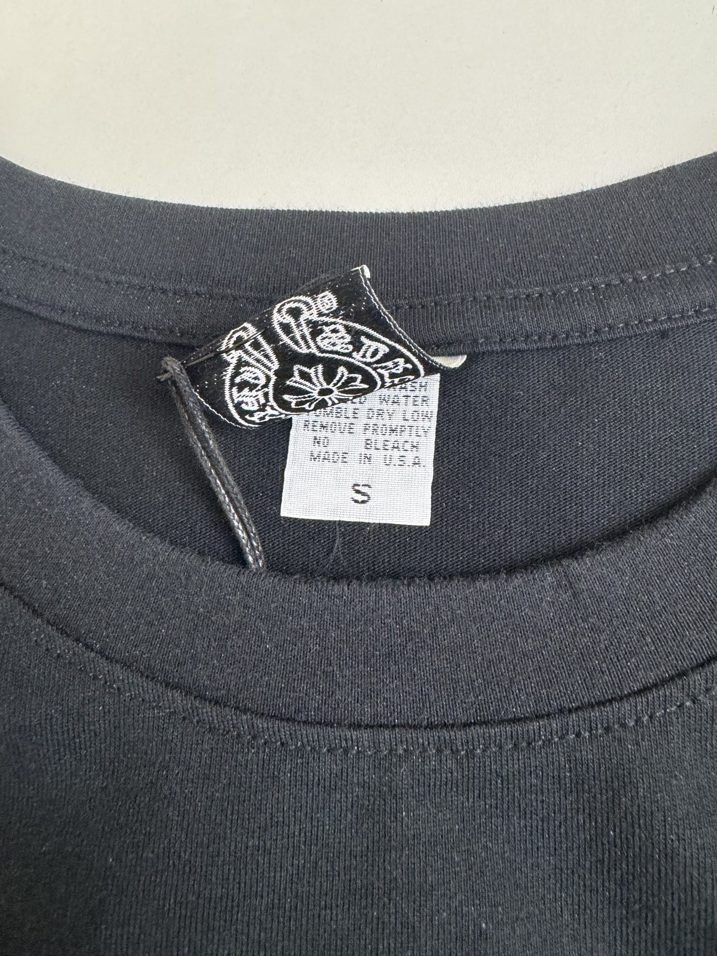 Chrome Hearts CH 克罗心火焰袖臂印花水洗长袖