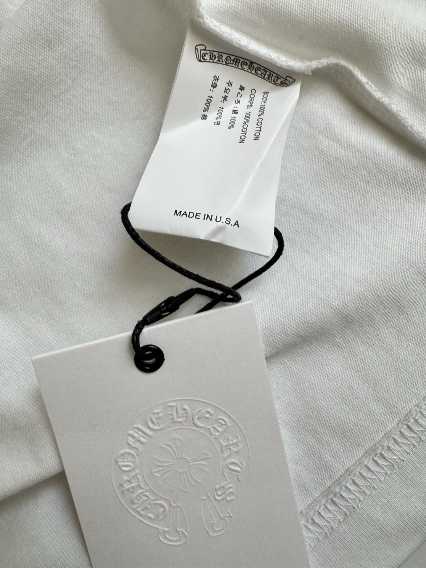 Chrome Hearts CH 克罗心后背火焰图腾口袋短袖T恤