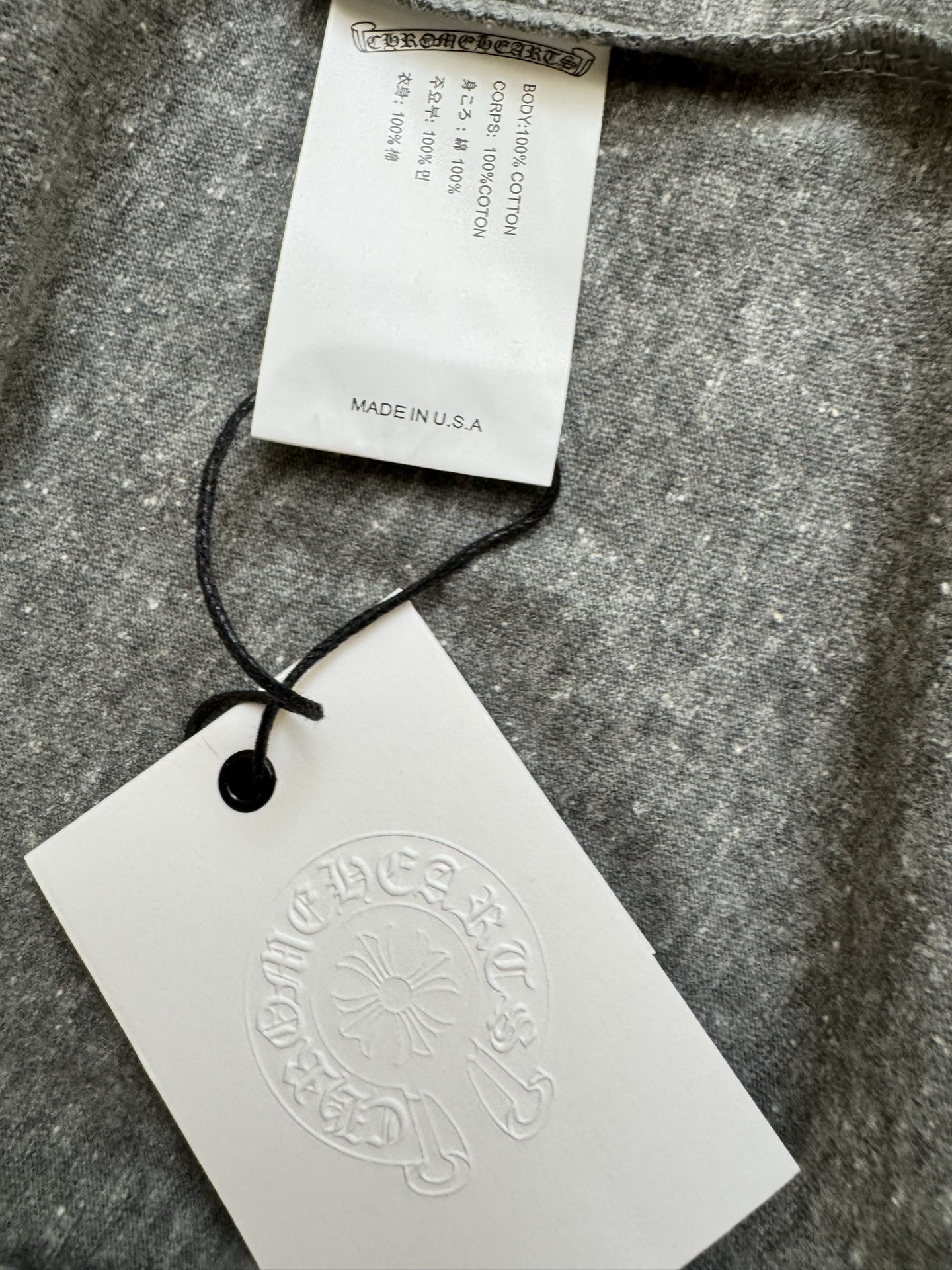 Chrome Hearts CH 克罗心十字架图腾印花短袖T恤