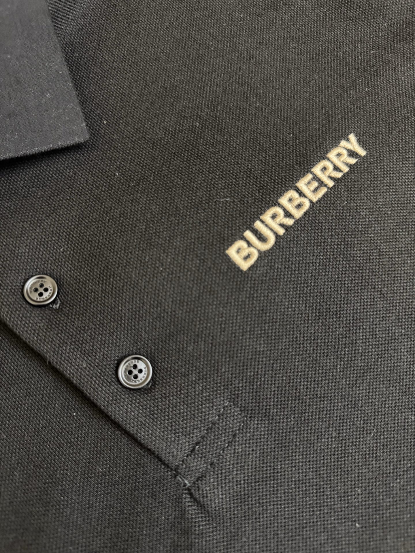Burberry Bbr 巴宝莉 字母标识刺绣pols衫短袖