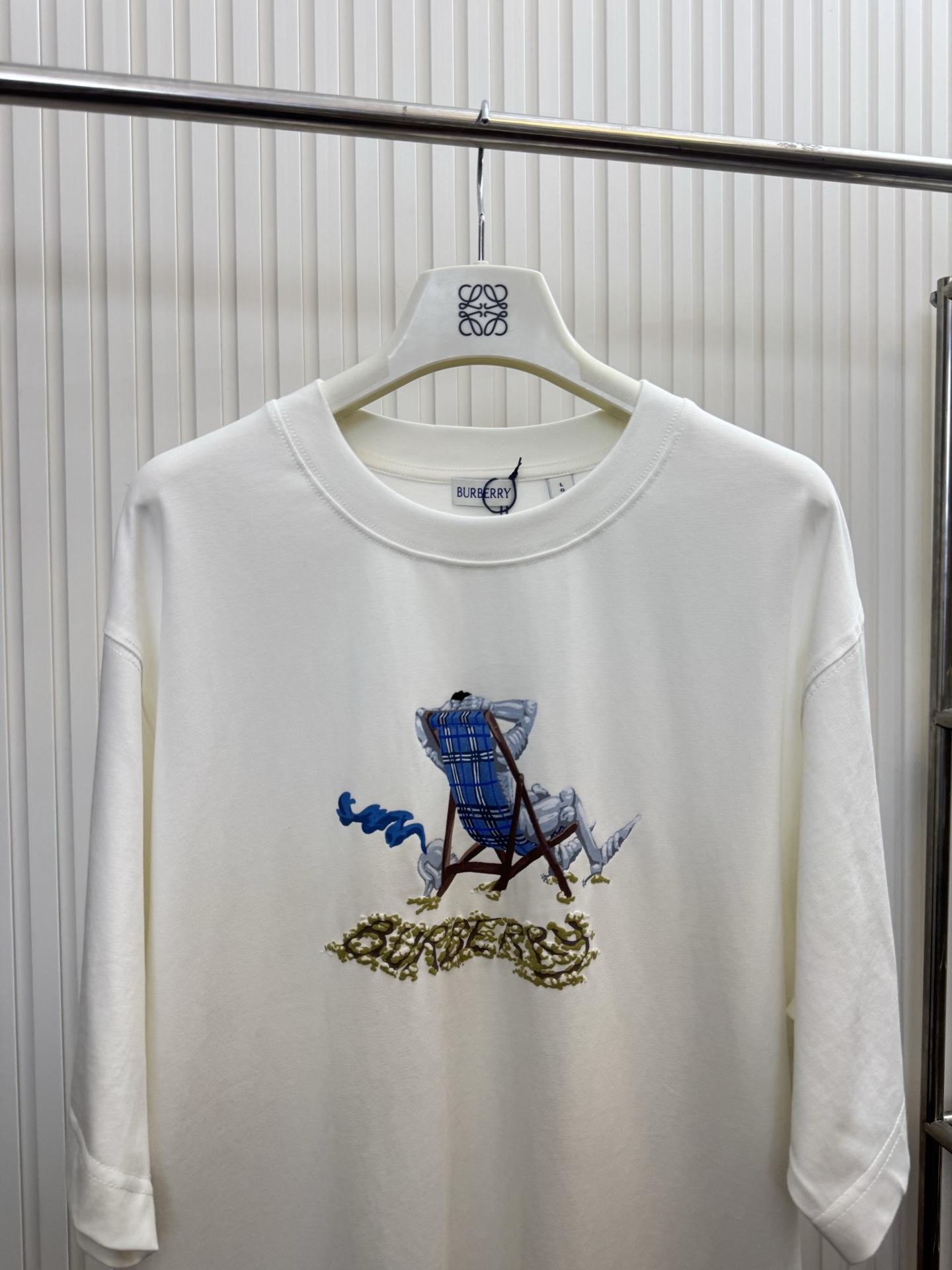 Burberry Bbr 巴宝莉 ss26沙滩骑士艺术发泡印花短袖T恤