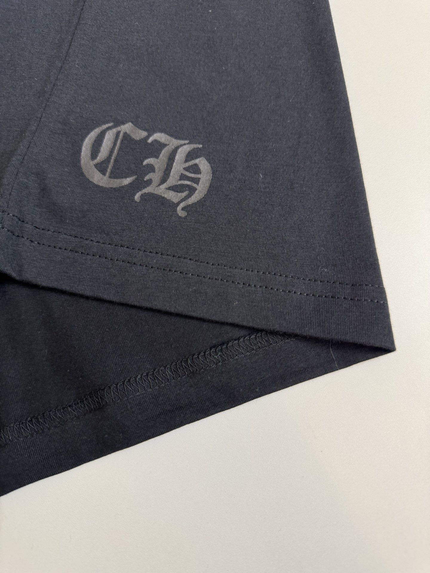 Chrome Hearts CH 克罗心视觉骷髅头闪粉十字架短袖T恤