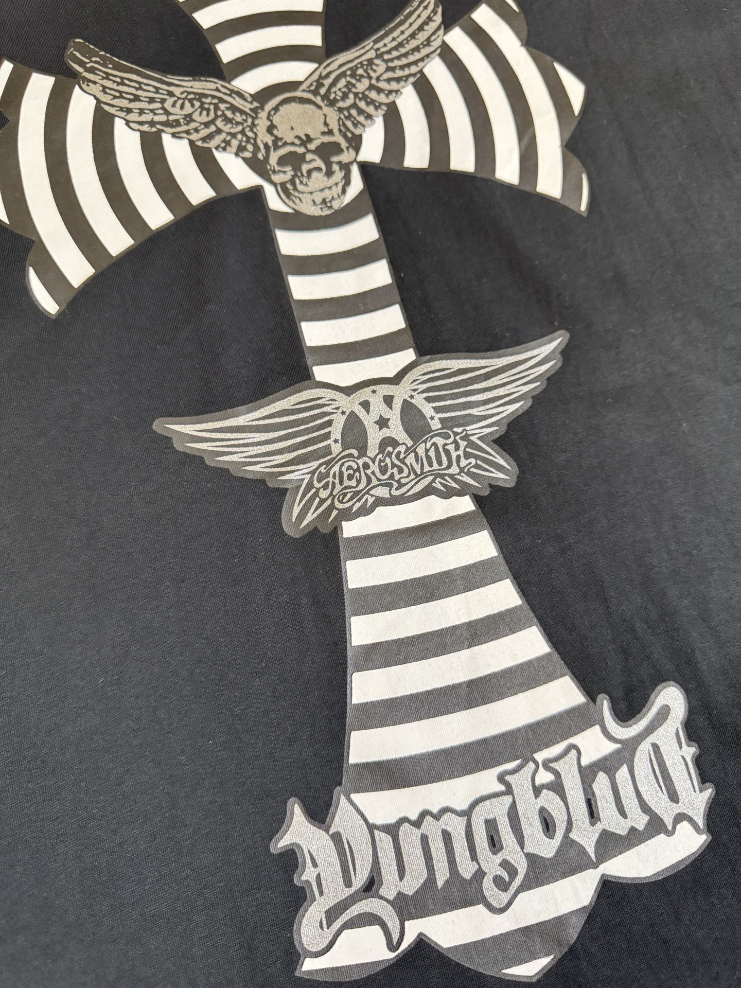 Chrome Hearts CH 克罗心视觉骷髅头闪粉十字架短袖T恤