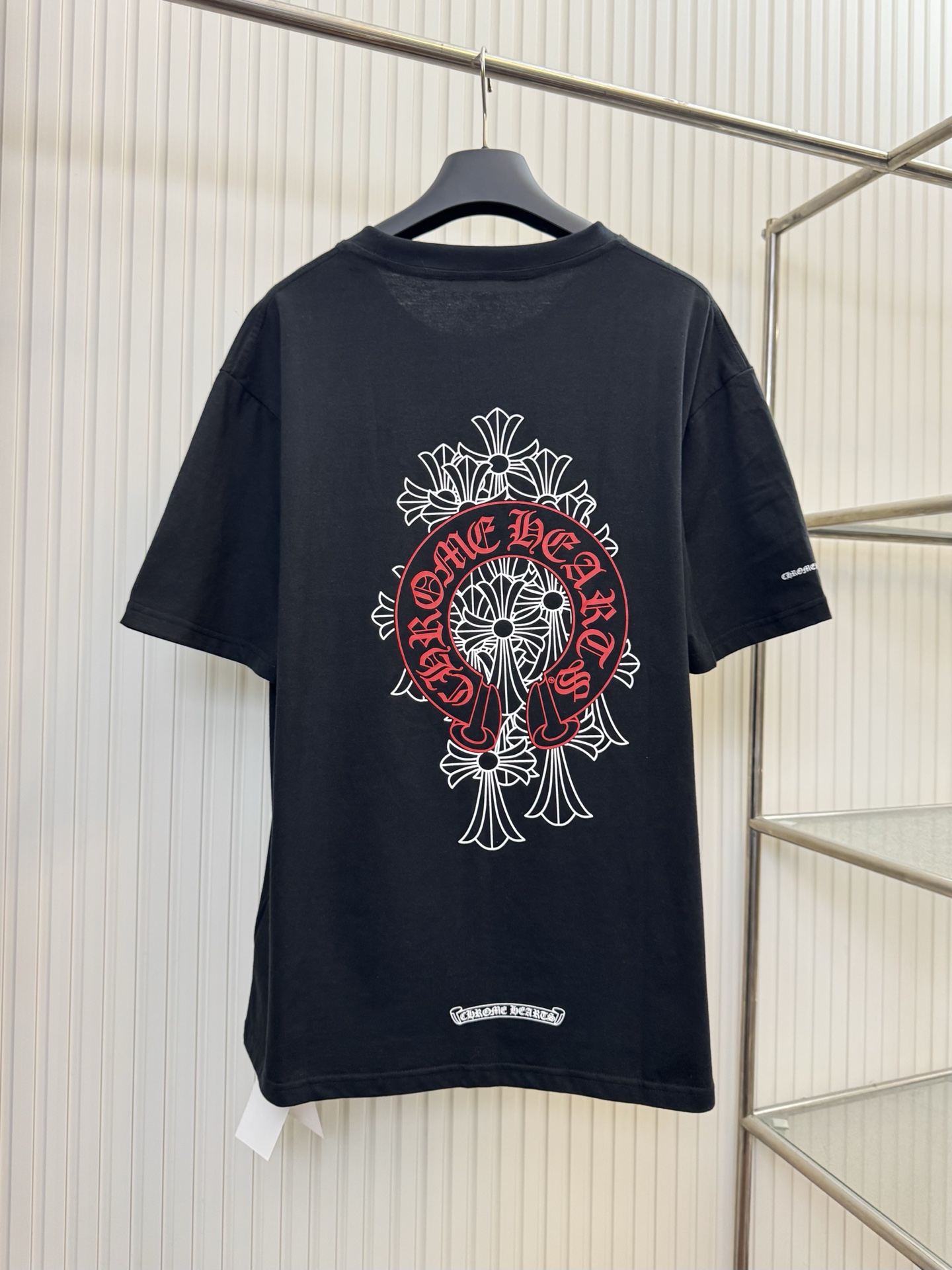 Chrome Hearts CH 克罗心红马蹄印花短袖T恤
