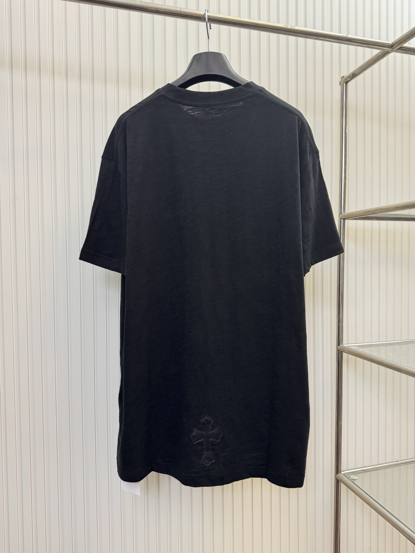 Chrome Hearts CH 克罗心 花纱竹节棉口袋拼皮短袖T恤