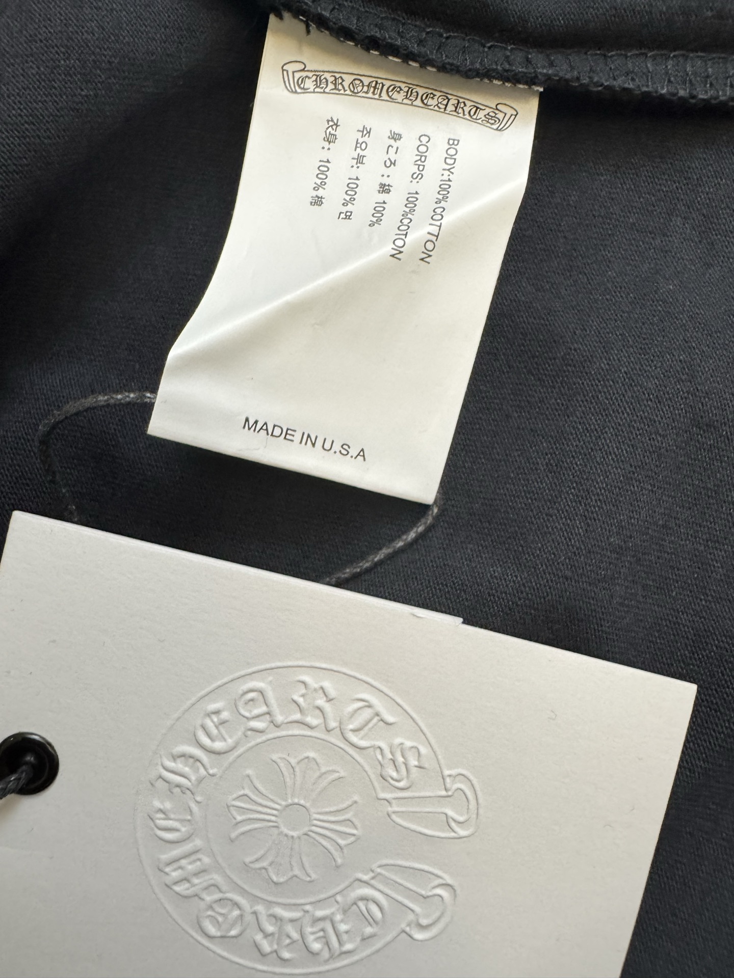 Chrome Hearts CH 克罗心伦敦限定藤蔓马蹄十字架短袖T恤