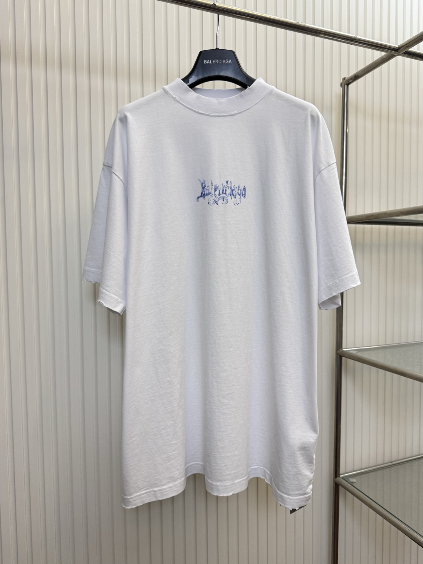 Balenciaga Bal 巴黎26ss 哥特火焰艺术字体印花短袖T恤