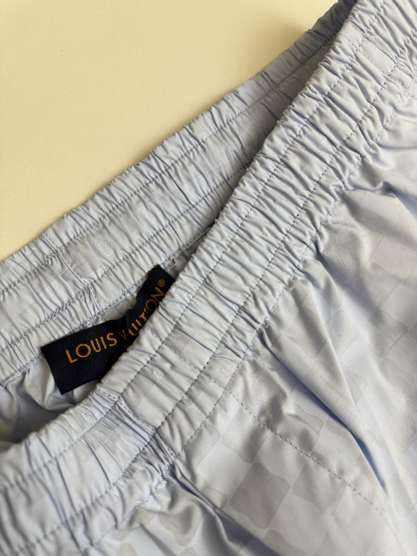 Louis Vuitton 1v 路易 26ss棋盘格蓝色小格子短裤