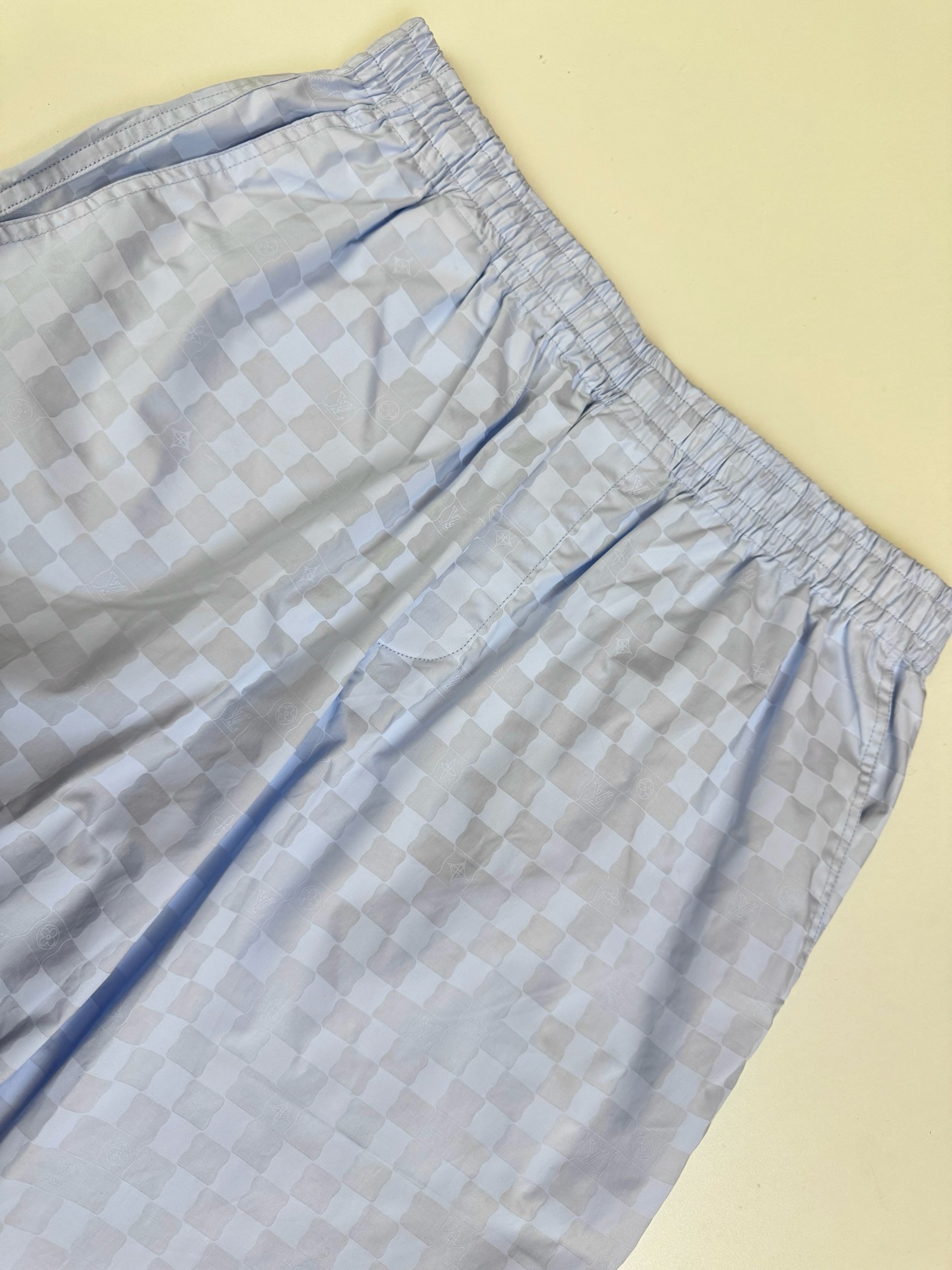 Louis Vuitton 1v 路易 26ss棋盘格蓝色小格子短裤
