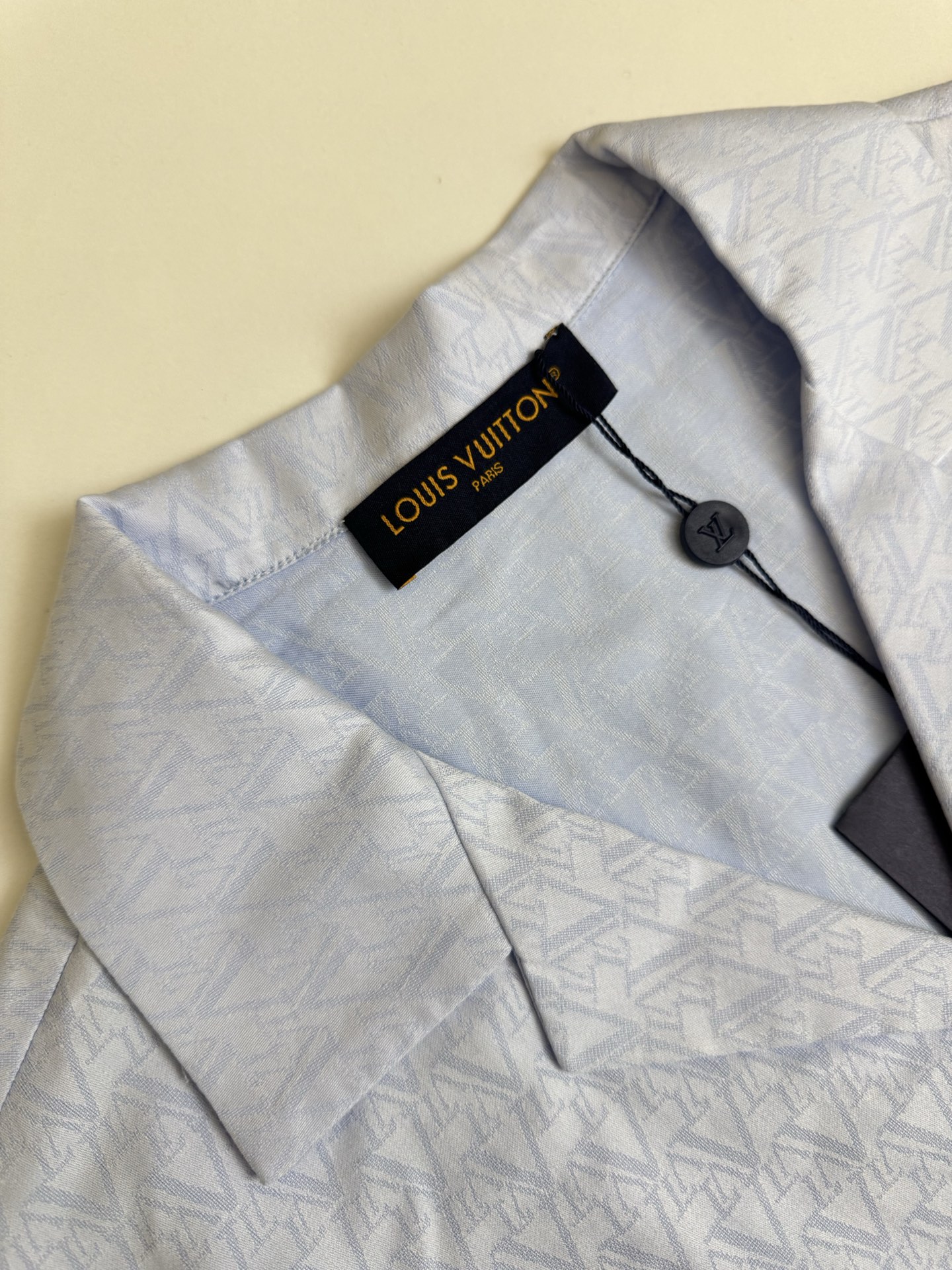 Louis Vuitton 1v 路易26ss标识字母满印衬衫短袖
