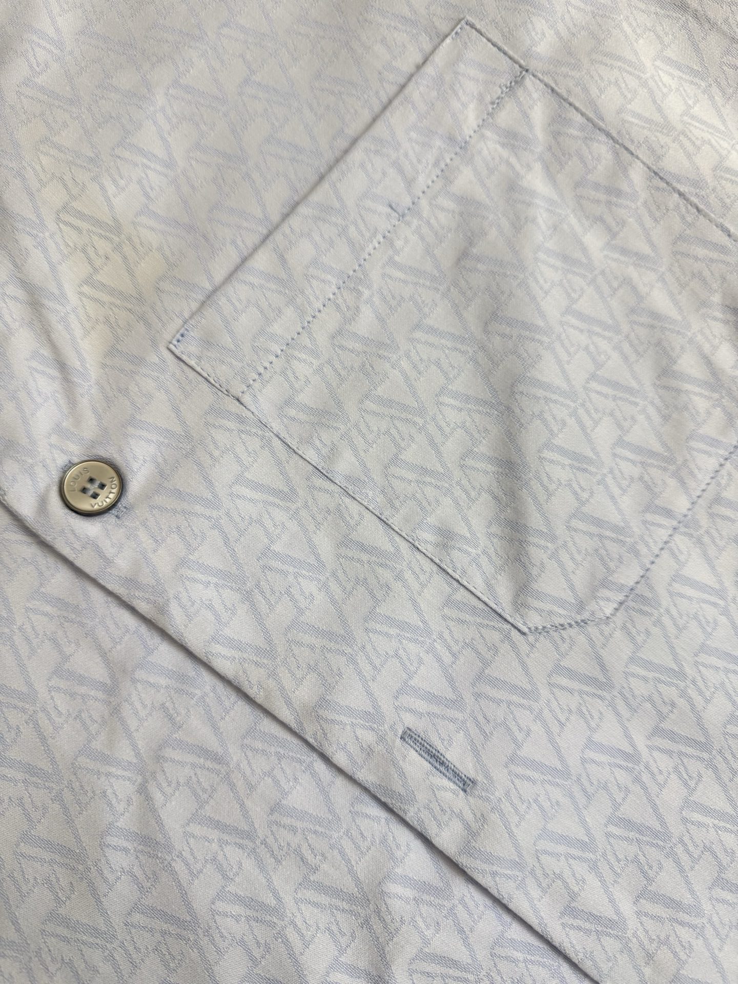 Louis Vuitton 1v 路易26ss标识字母满印衬衫短袖