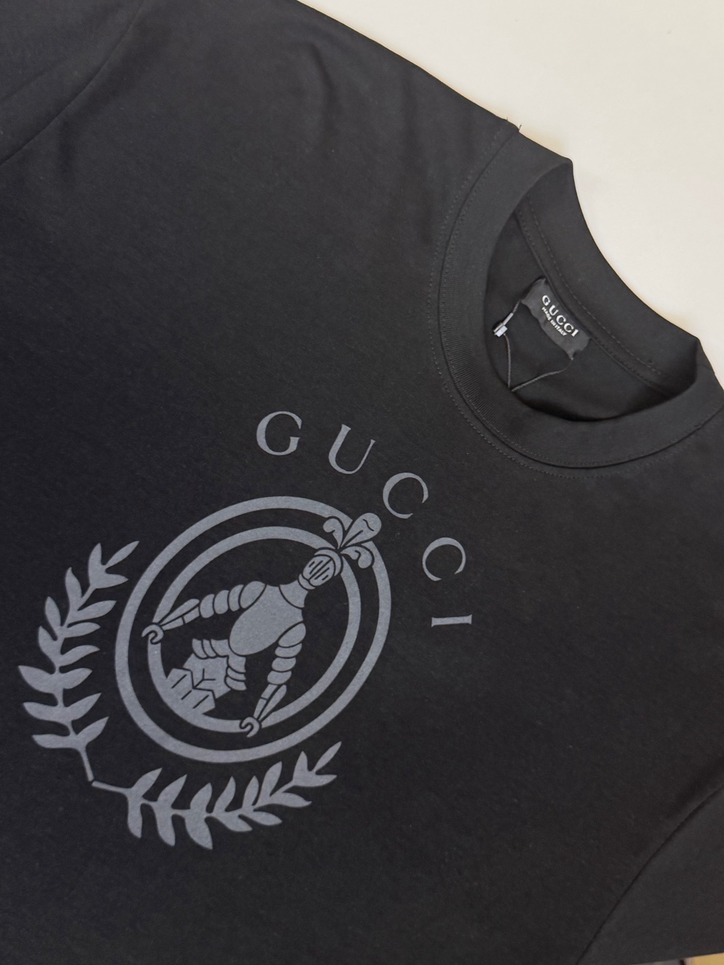 Gucci Guc 古驰 麦穗骑士印花短袖T恤