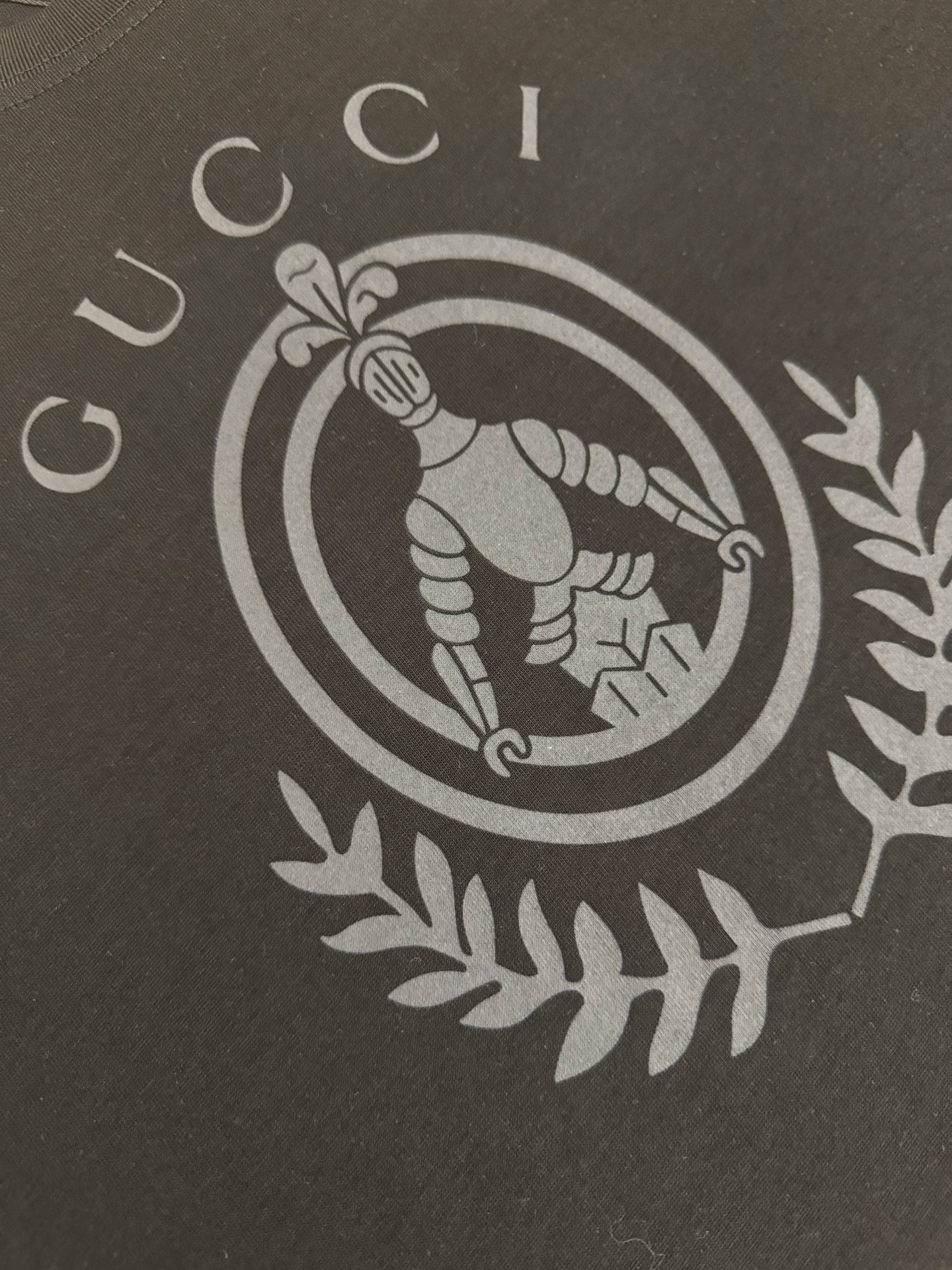 Gucci Guc 古驰 麦穗骑士印花短袖T恤