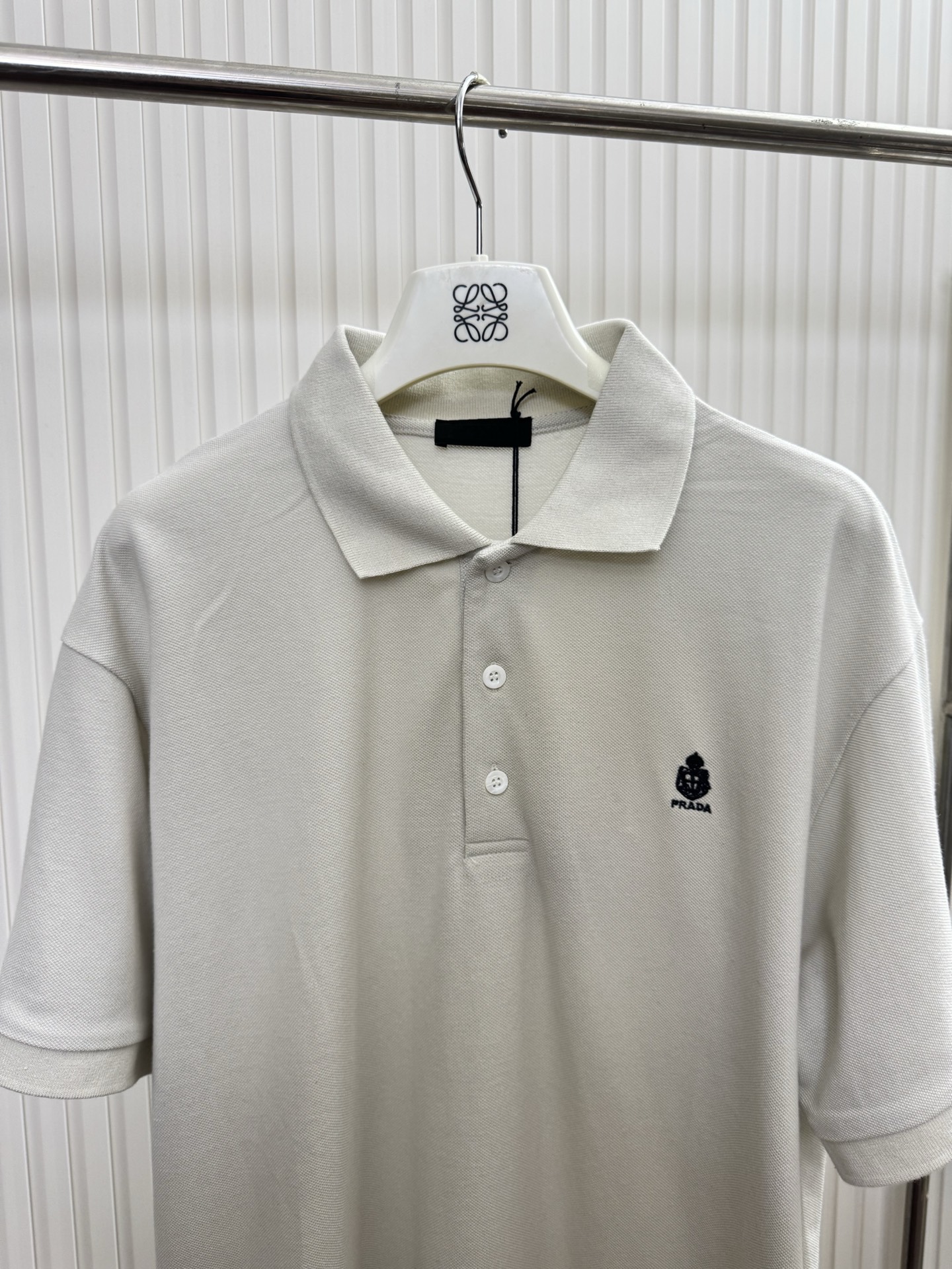 Prada Prad 普拉达 小标刺绣翻领polo衫短袖