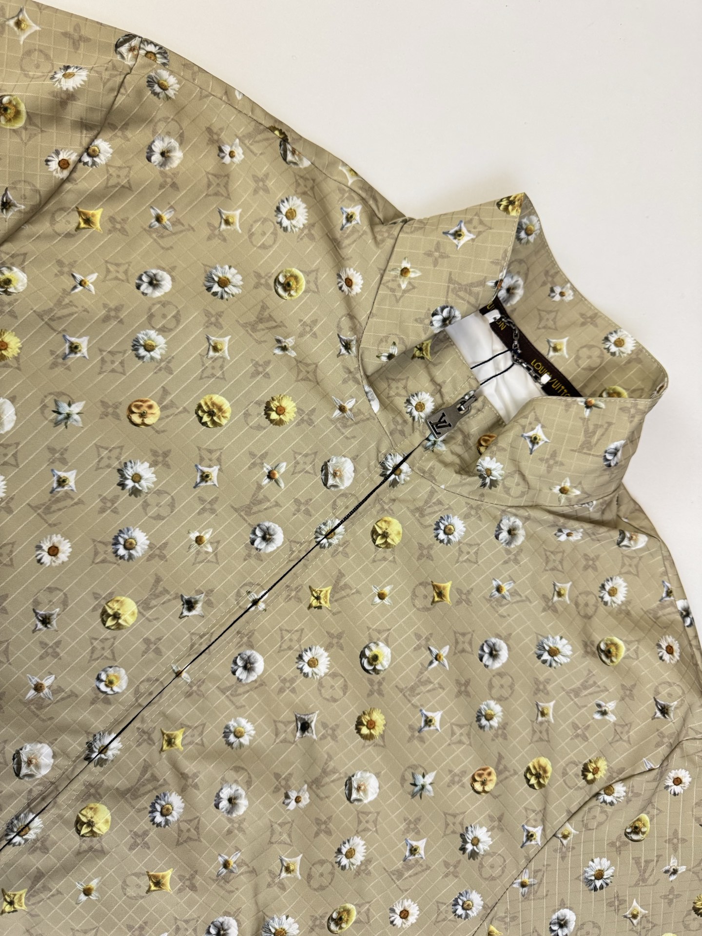 Louis Vuitton 1v 路易 SS26 雏菊Monogram满印老化立领夹克外套