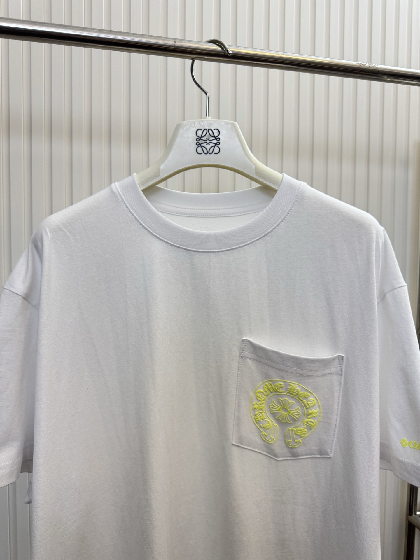 Chrome Hearts CH 克罗心 荧光黄马蹄印花短袖T恤