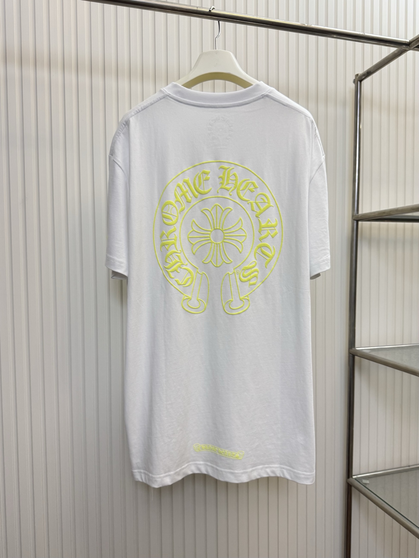 Chrome Hearts CH 克罗心 荧光黄马蹄印花短袖T恤