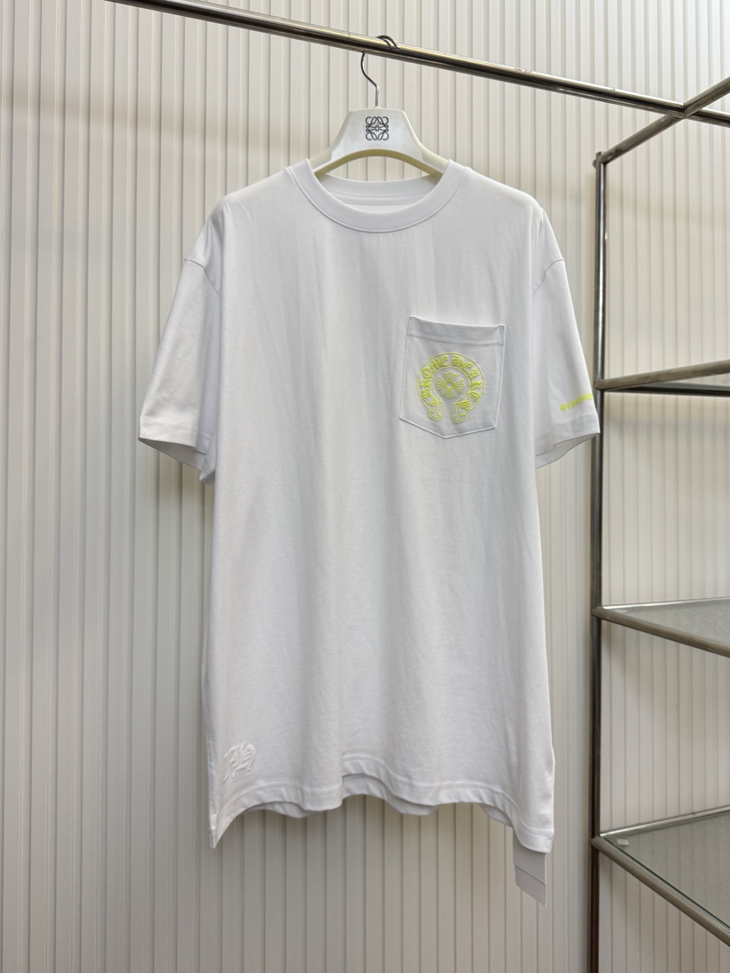 Chrome Hearts CH 克罗心 荧光黄马蹄印花短袖T恤