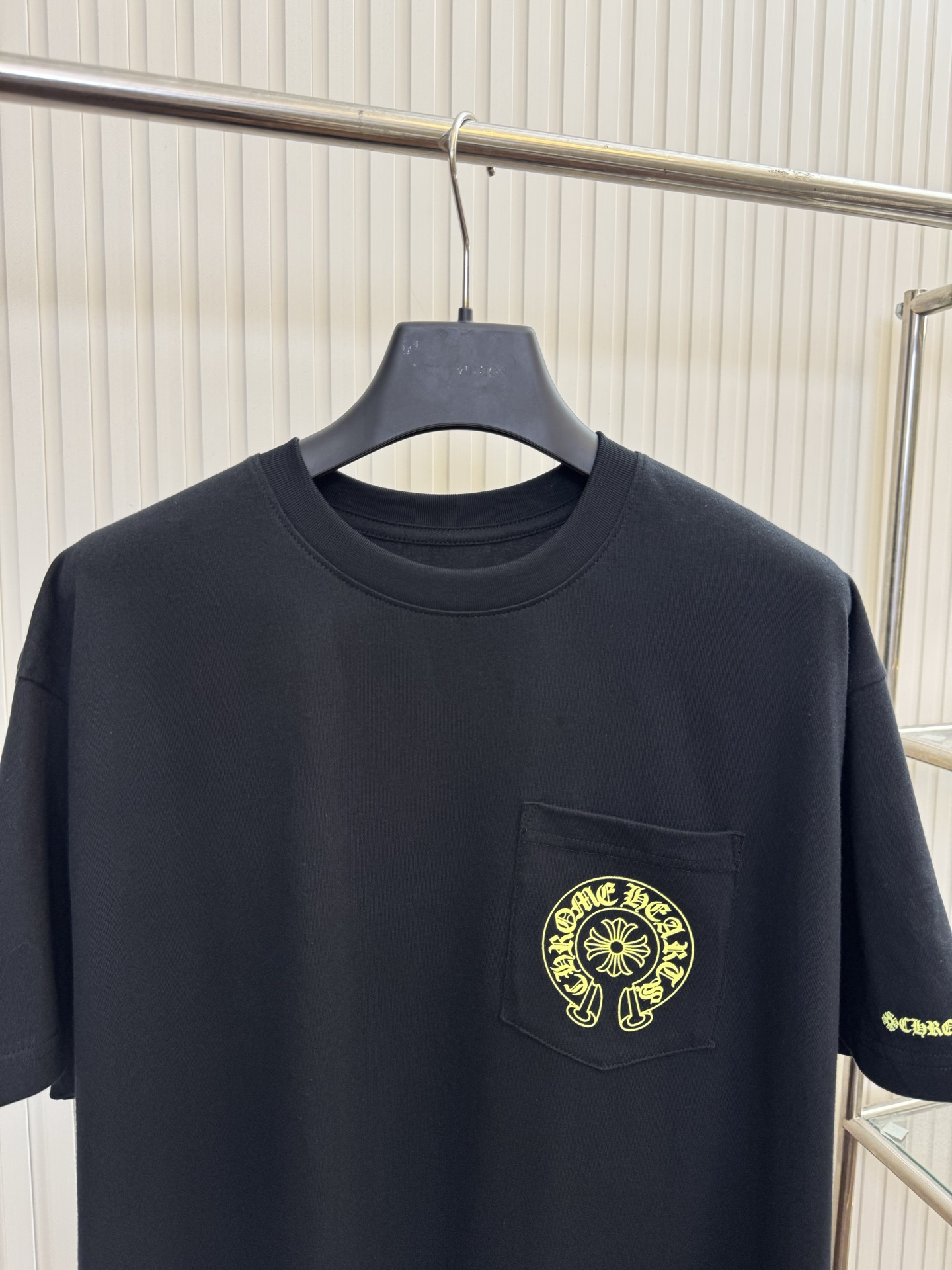 Chrome Hearts CH 克罗心 荧光黄马蹄印花短袖T恤