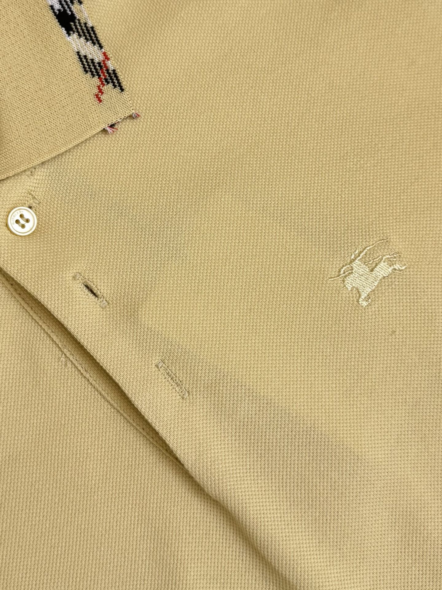 Burberry Bbr 巴宝莉小标刺绣格纹翻领polo衫短袖