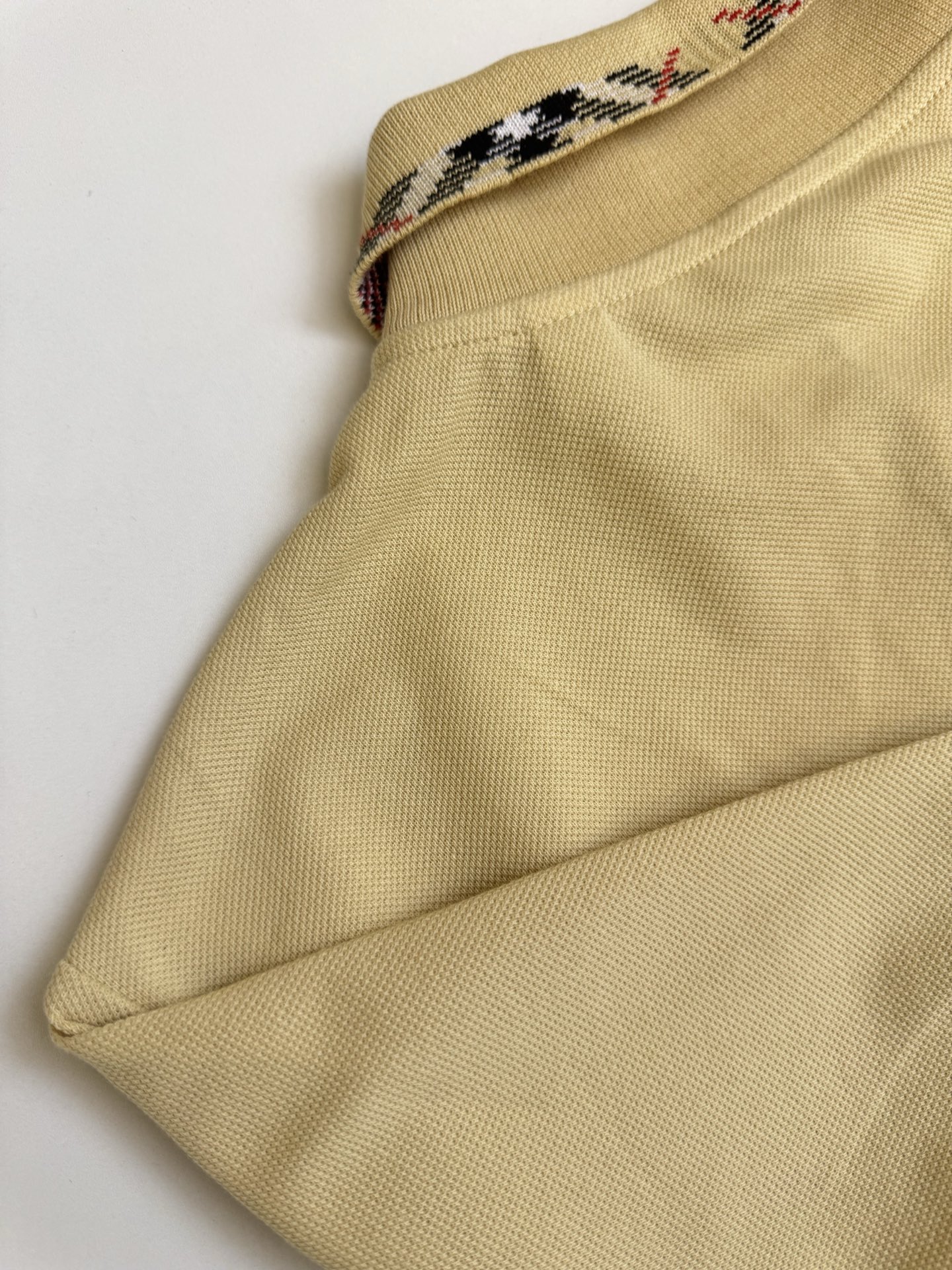 Burberry Bbr 巴宝莉小标刺绣格纹翻领polo衫短袖