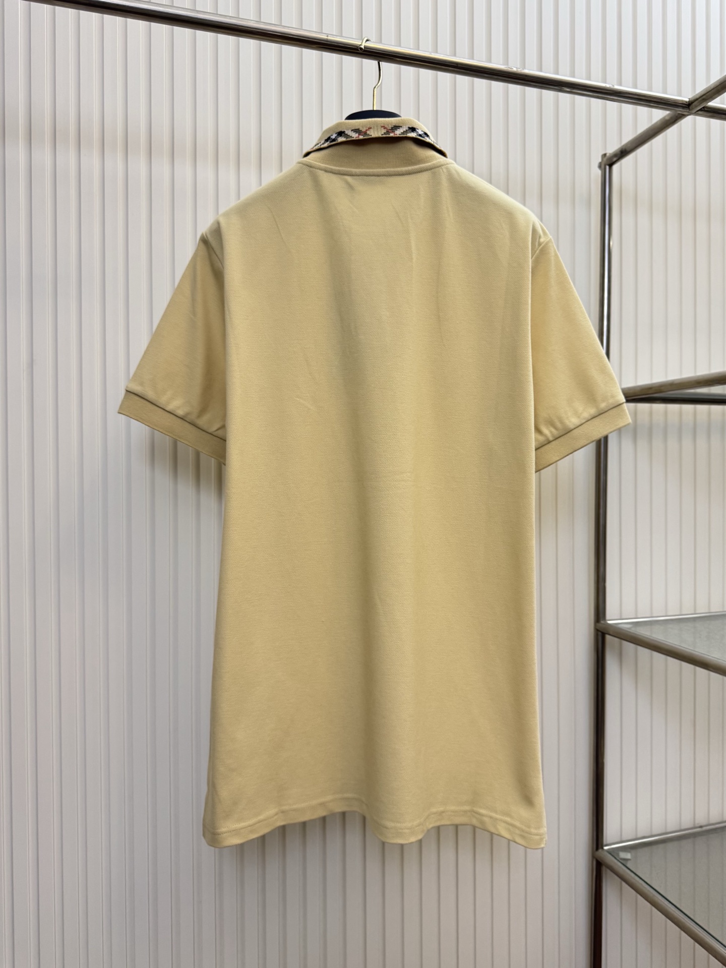 Burberry Bbr 巴宝莉小标刺绣格纹翻领polo衫短袖