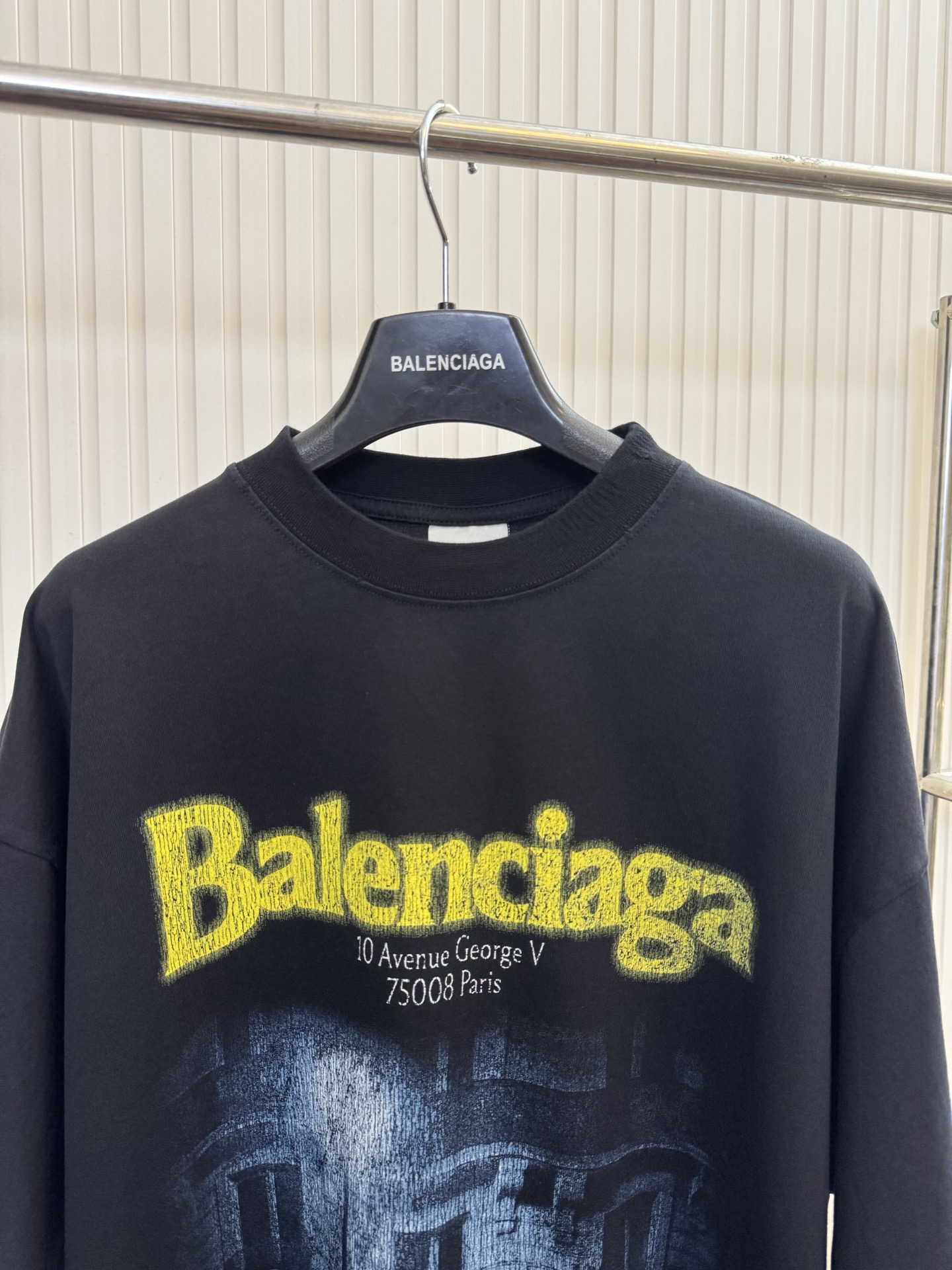 Balenciaga Bal 巴黎SS26 街道灯光夜景印花短袖T恤