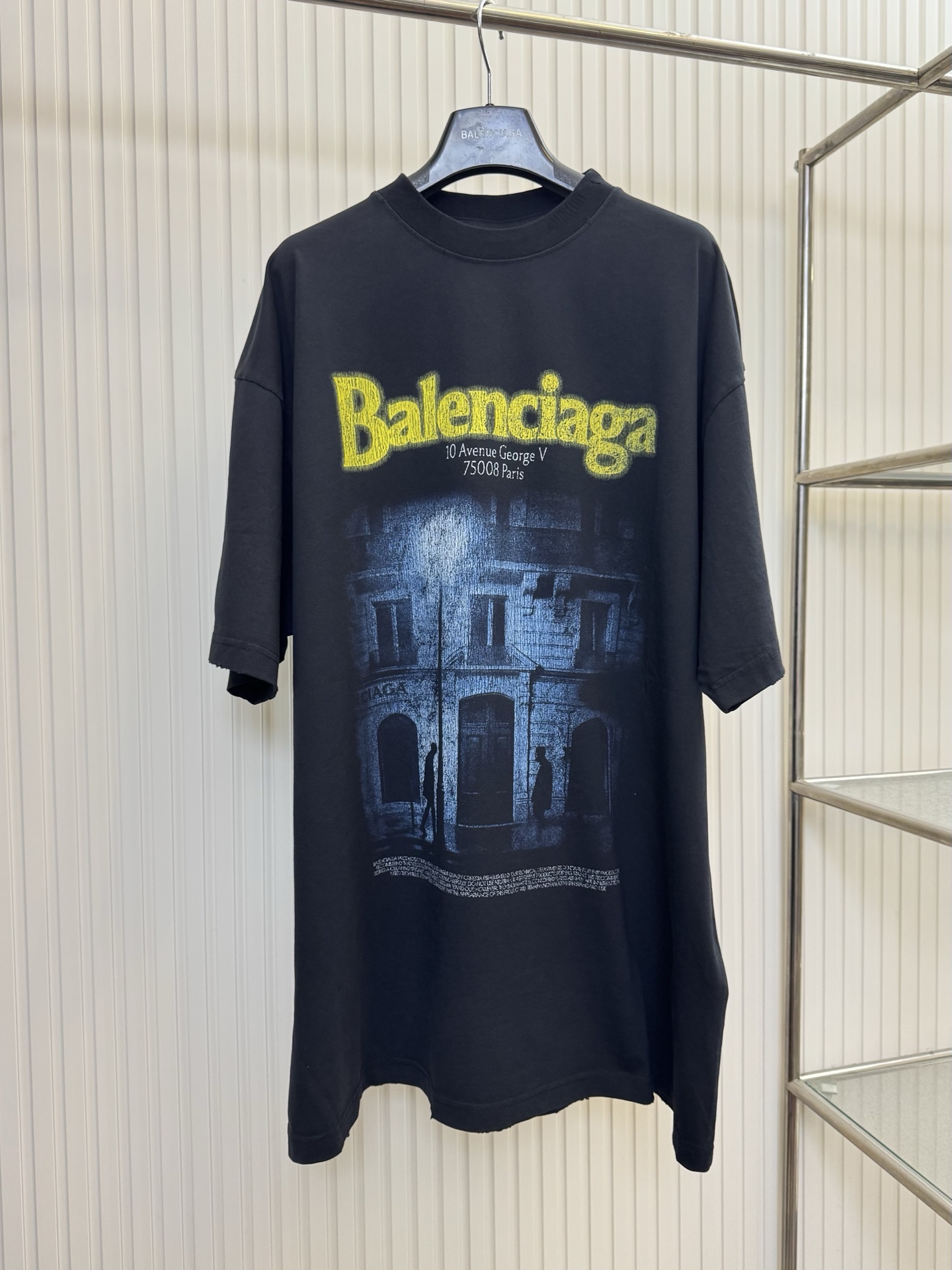 Balenciaga Bal 巴黎SS26 街道灯光夜景印花短袖T恤