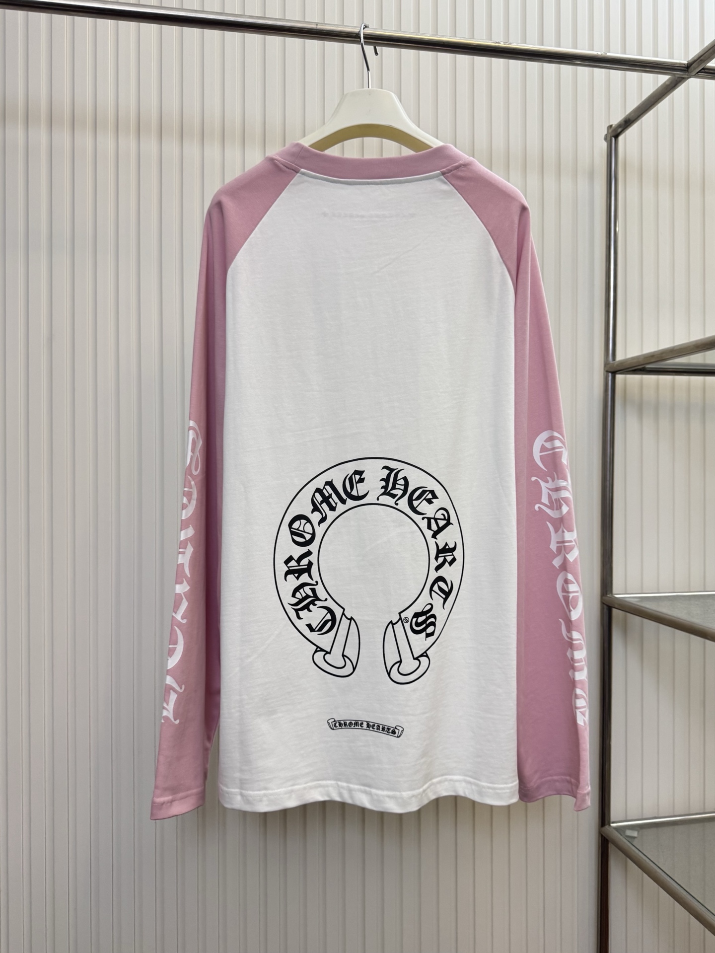 Chrome Hearts CH 克罗心 马蹄印梵文字母绣臂撞色长袖