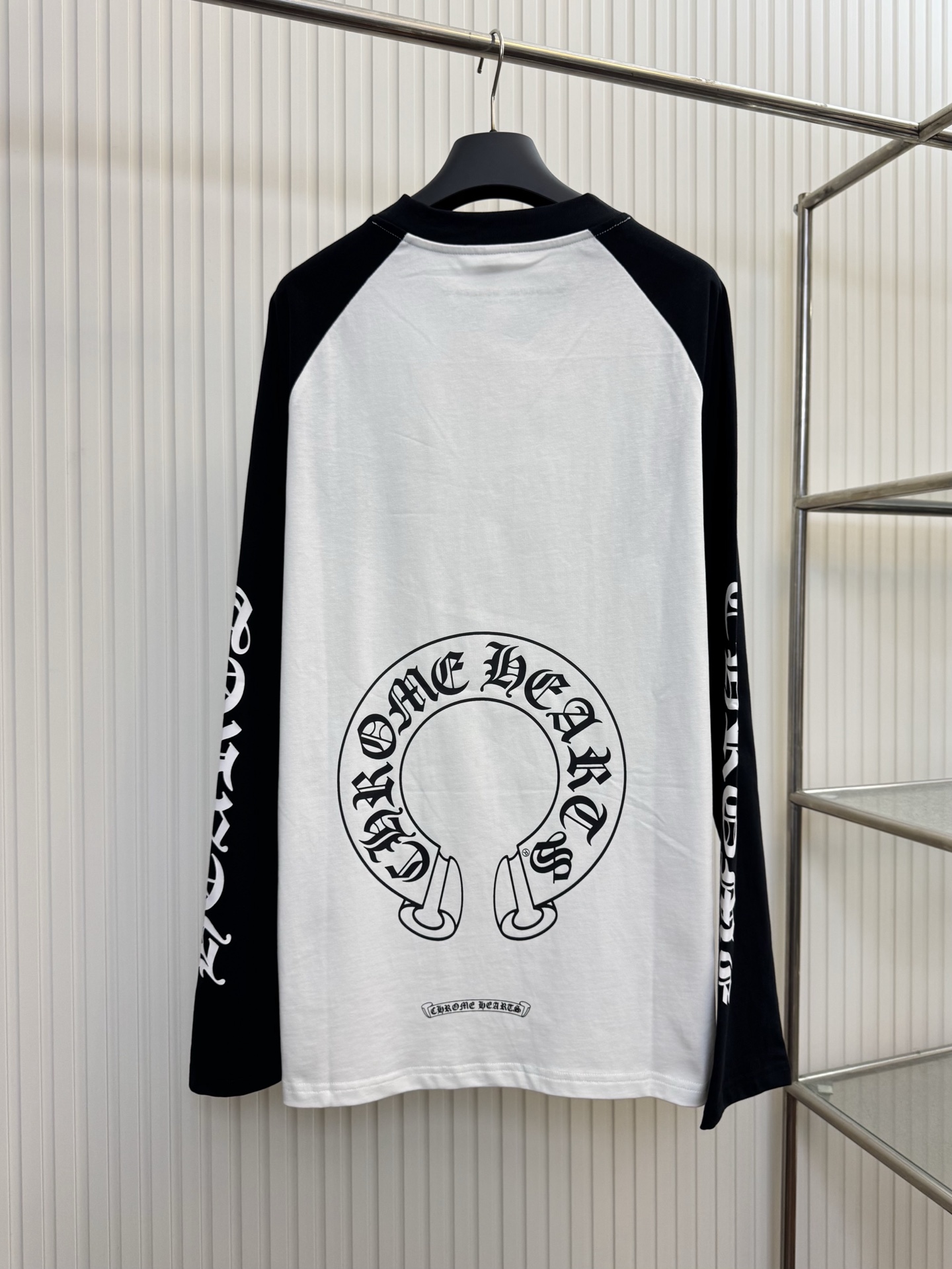 Chrome Hearts CH 克罗心 马蹄印梵文字母绣臂撞色长袖