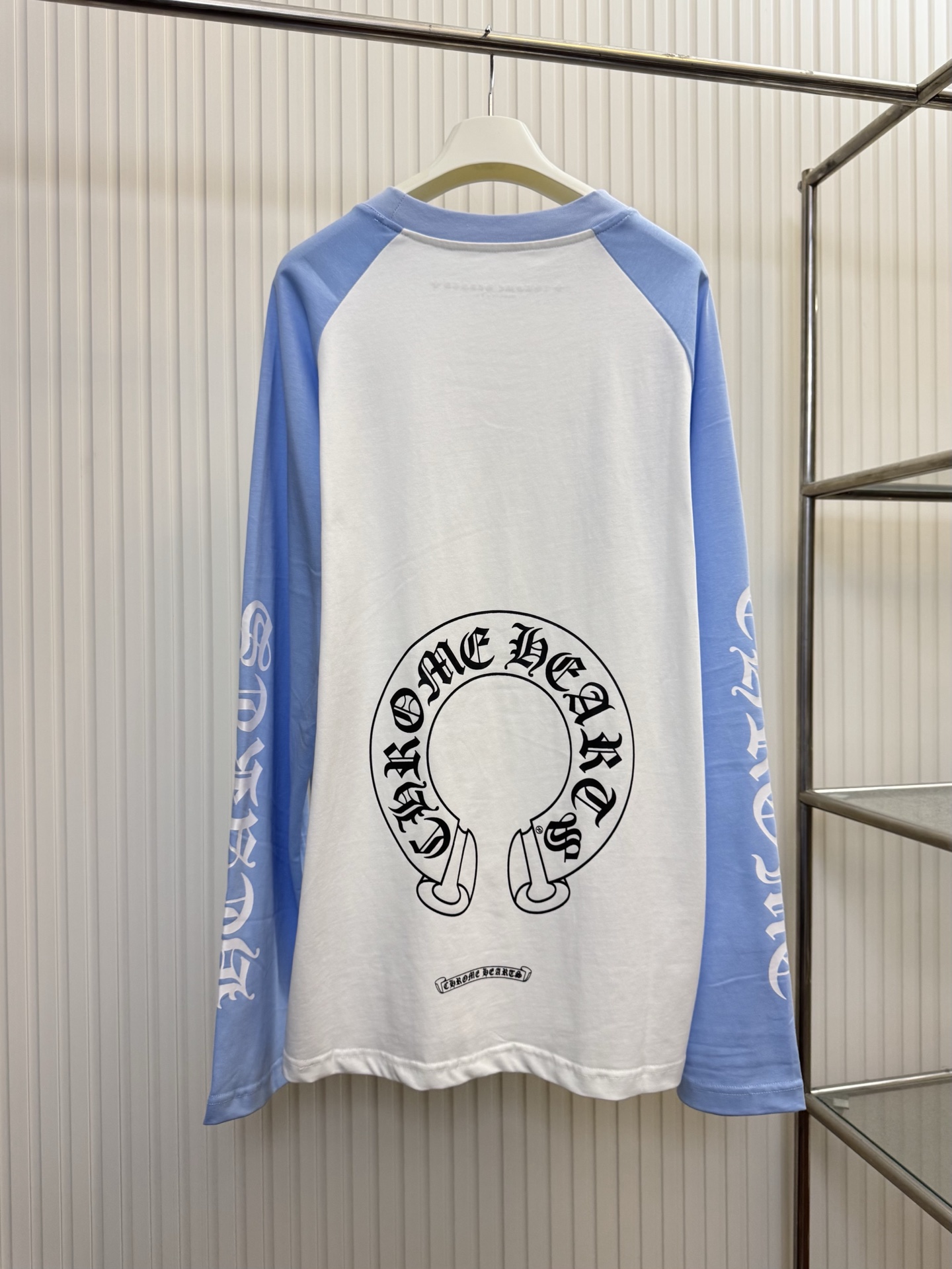 Chrome Hearts CH 克罗心 马蹄印梵文字母绣臂撞色长袖