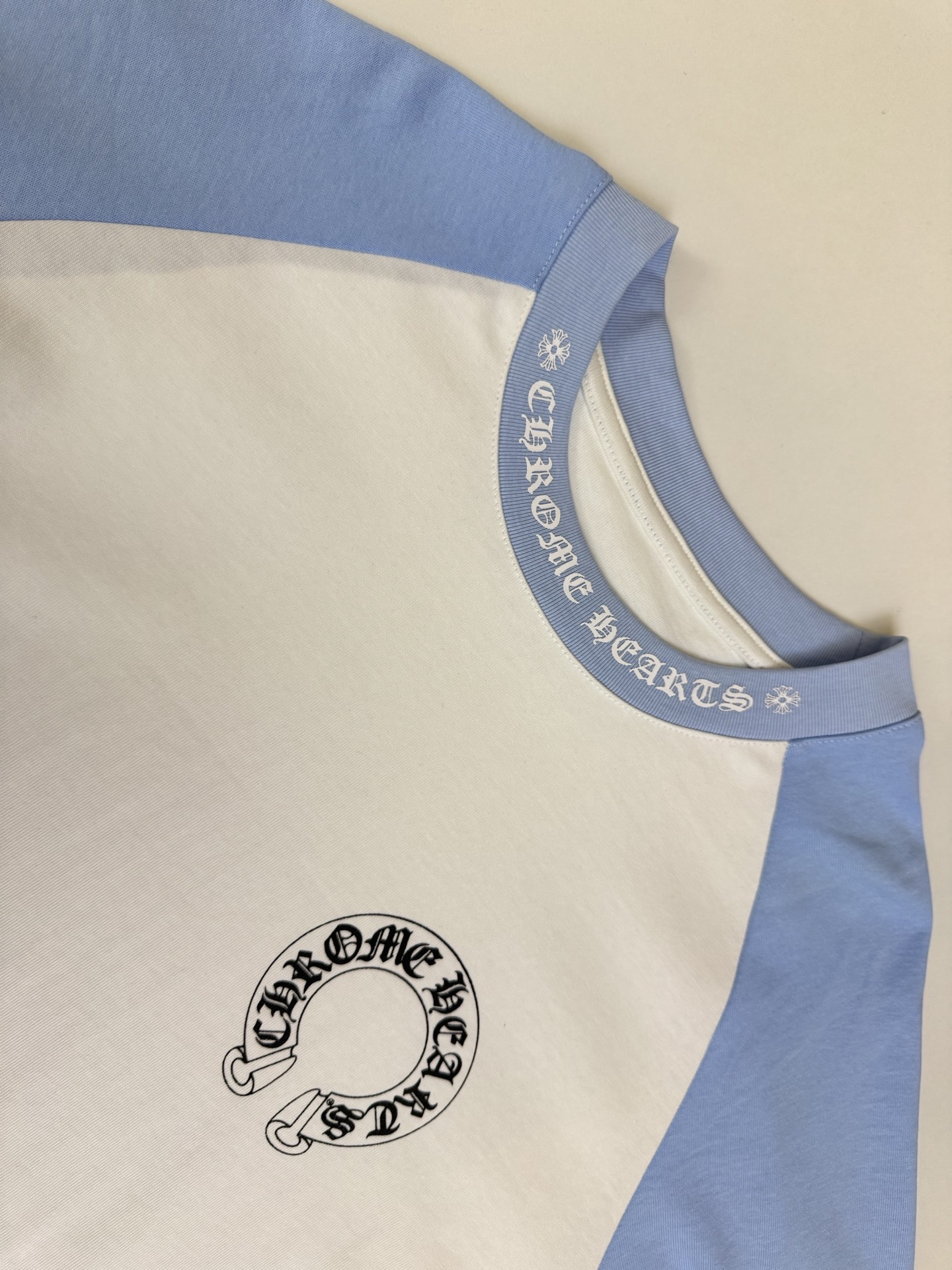 Chrome Hearts CH 克罗心 马蹄印梵文字母绣臂撞色长袖