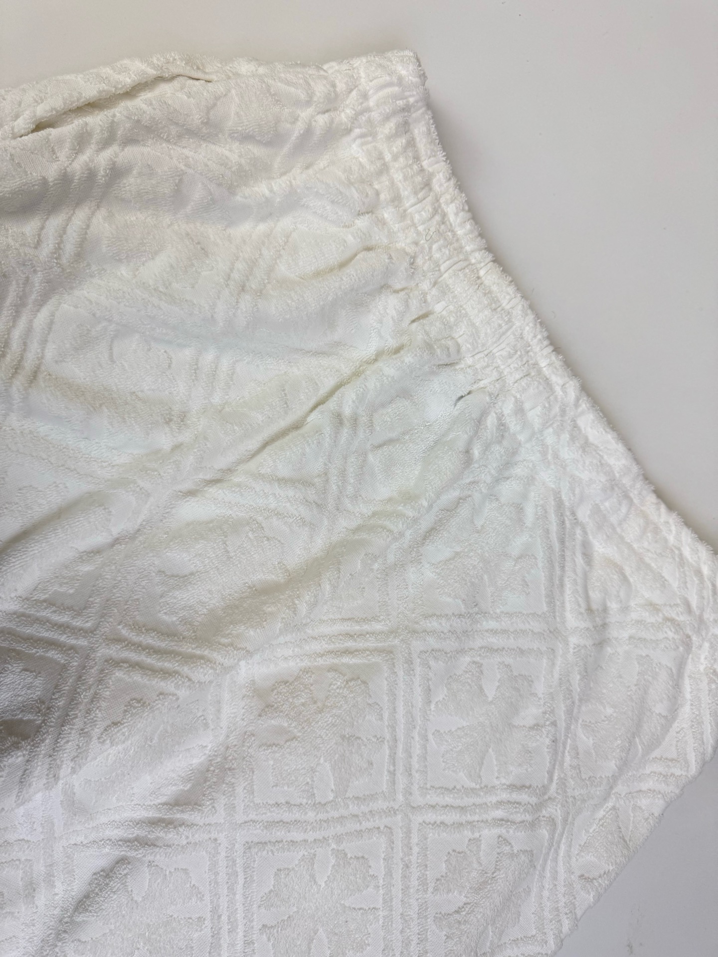 Chrome Hearts CH 克罗心白戛纳限定十字花毛巾布休闲短裤
