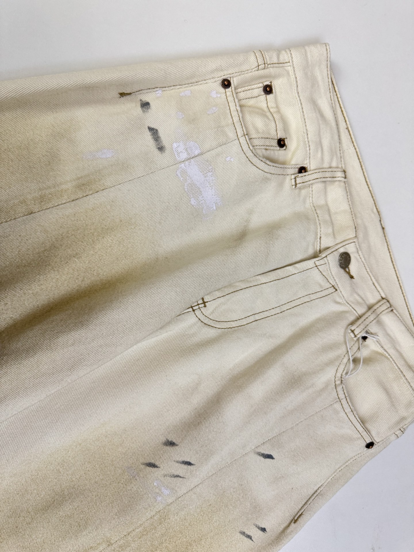 Acne Studios Acne Studios 26SS 2006米白泼墨牛仔长裤