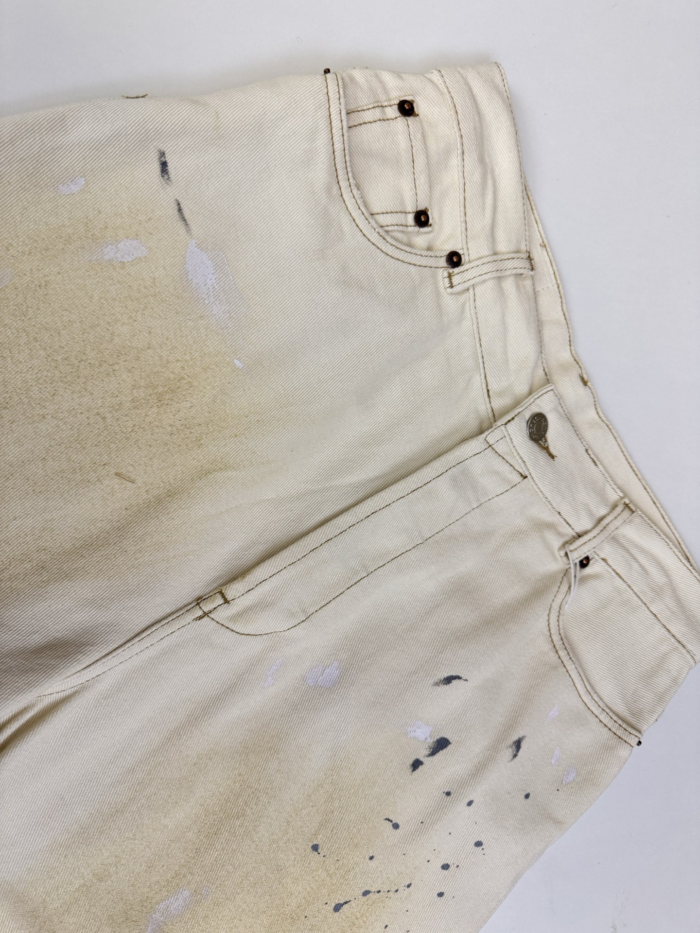 Acne Studios Acne Studios ss26白泼墨牛仔七分短裤
