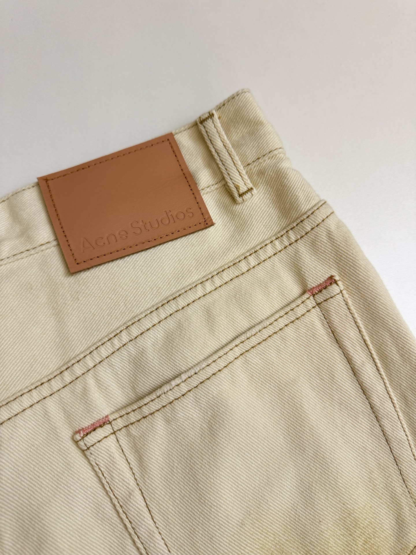 Acne Studios Acne Studios ss26白泼墨牛仔七分短裤
