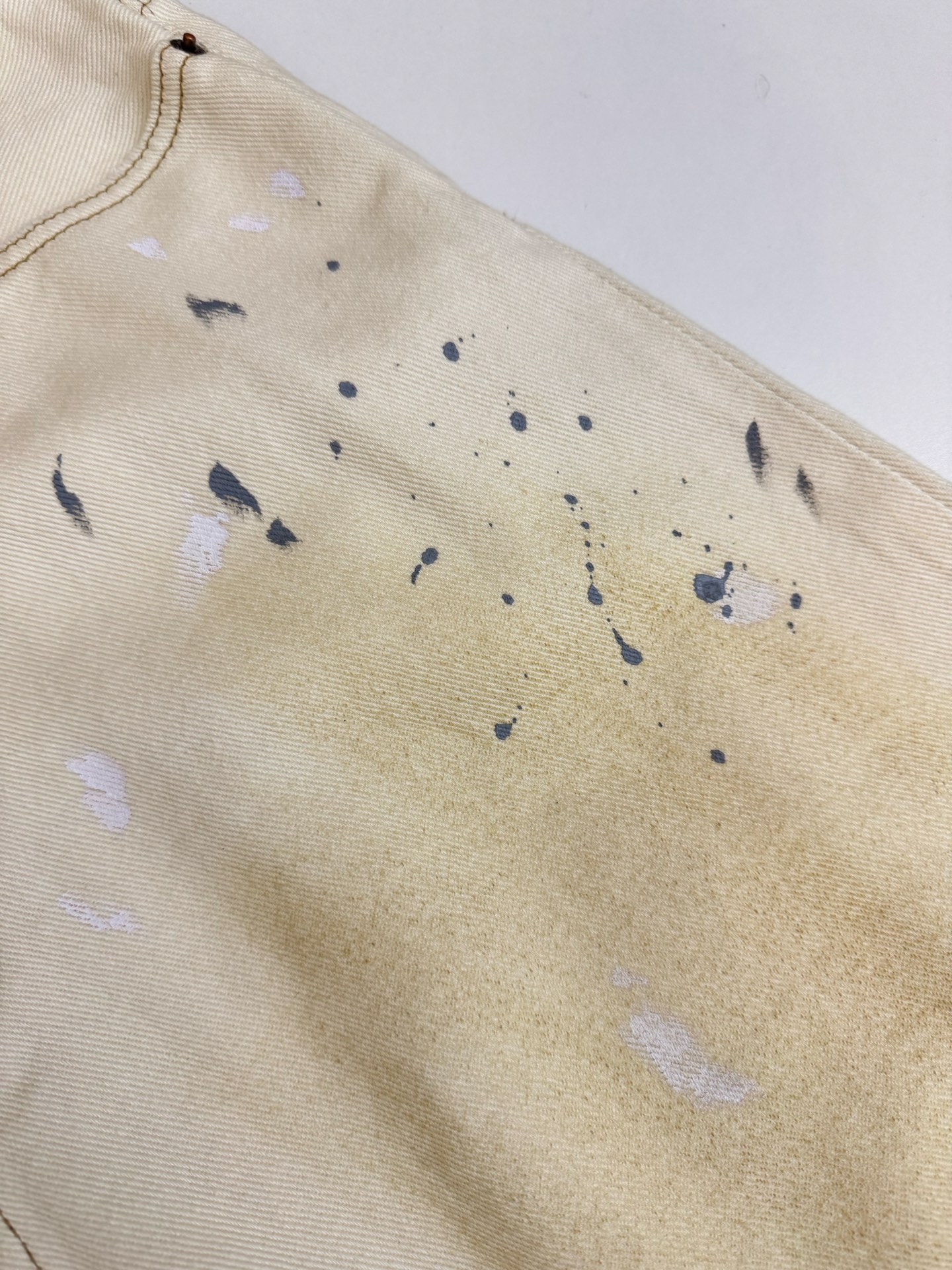 Acne Studios Acne Studios ss26白泼墨牛仔七分短裤