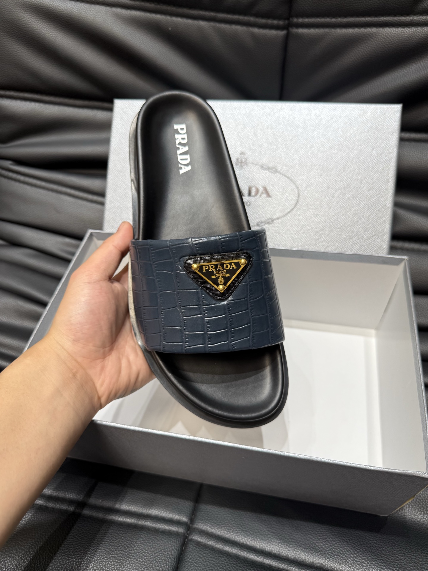 Prada Luxury Casual Slides - Premium Leather, Comfortable & Durable 8 i1742016795812 4159 0 6