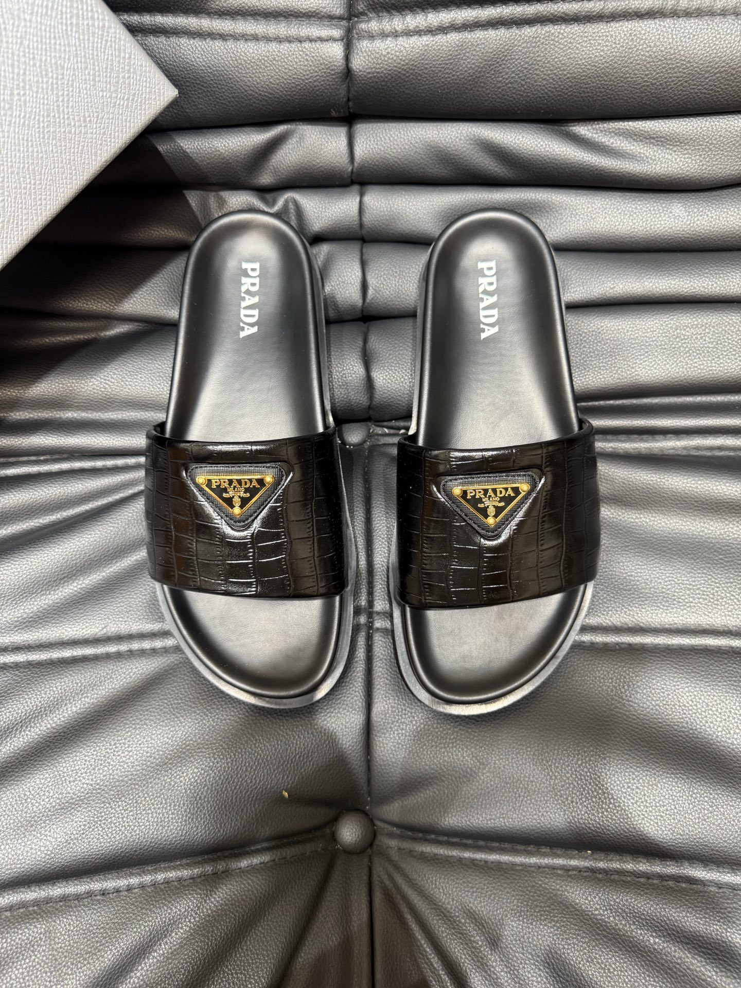 Prada Luxury Leather Slides: Comfortable and Stylish Summer Footwear 2 i1742016994005 5642 0 0
