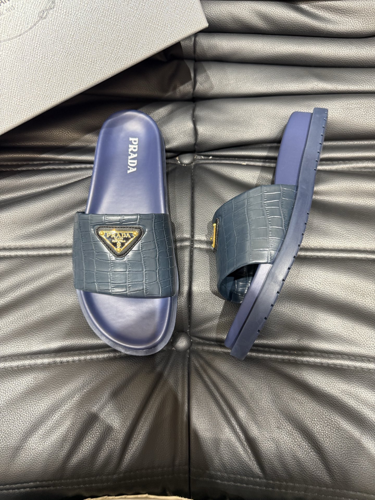 Prada Luxury Men's Slides Sandals Lambskin Leather Lightweight Durable 3 i1742017232588 4281 0 1