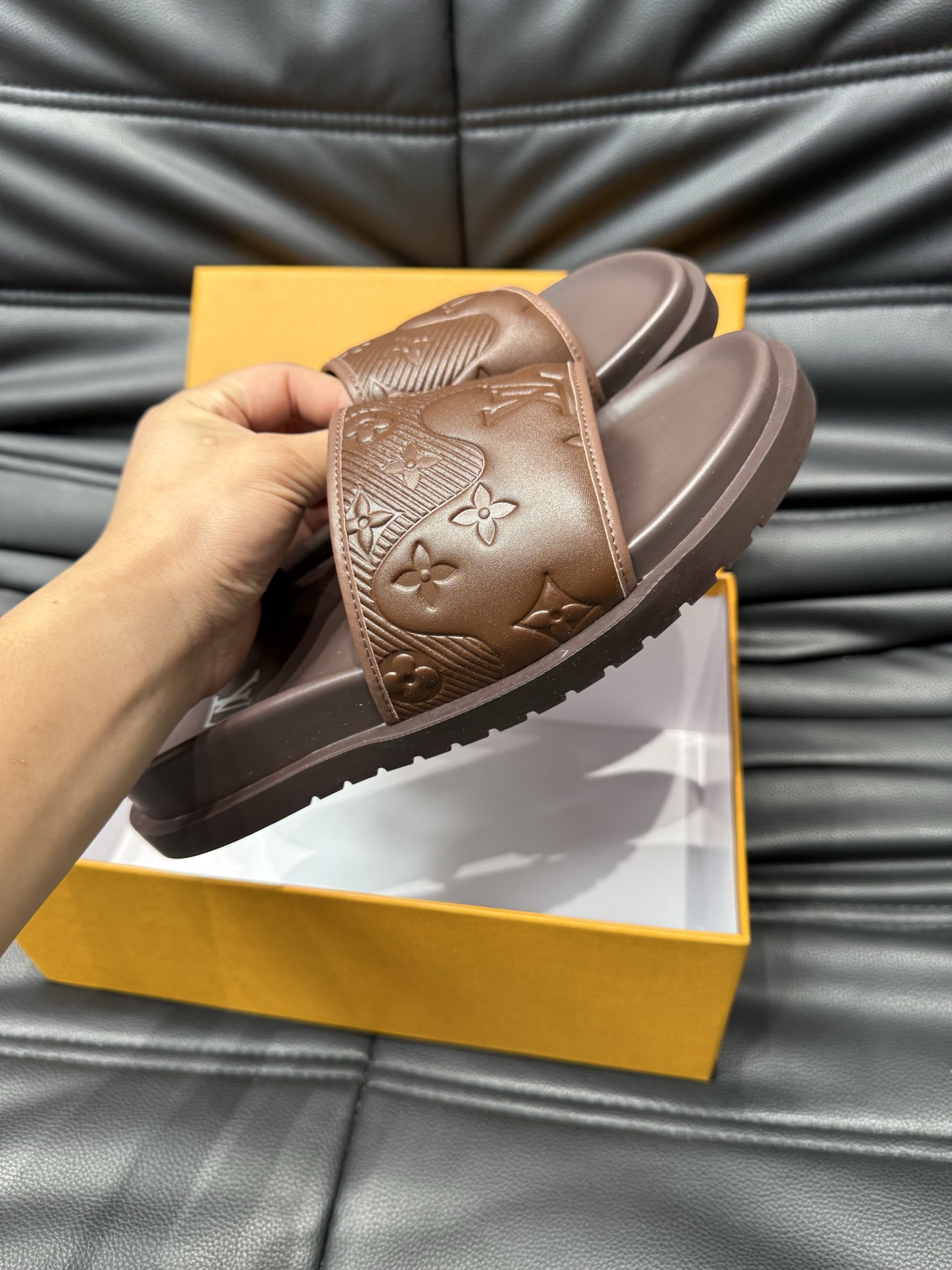 Louis Vuitton Brown Leather Summer Beach Slides Sandals Size 38-44 6 i1744005148887 3144 0 4