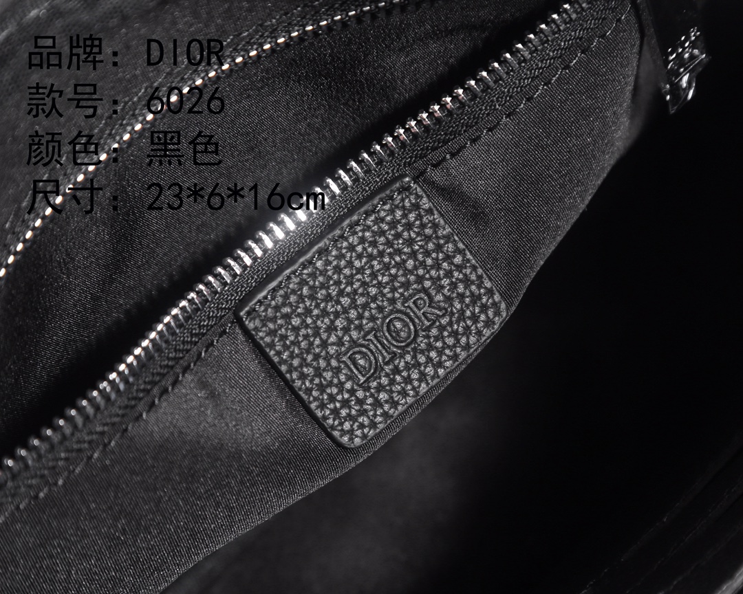 Dior Men's Black Leather Crossbody Bag | Model 6026 - Versatile & Stylish 9 i1731305799 4938 2