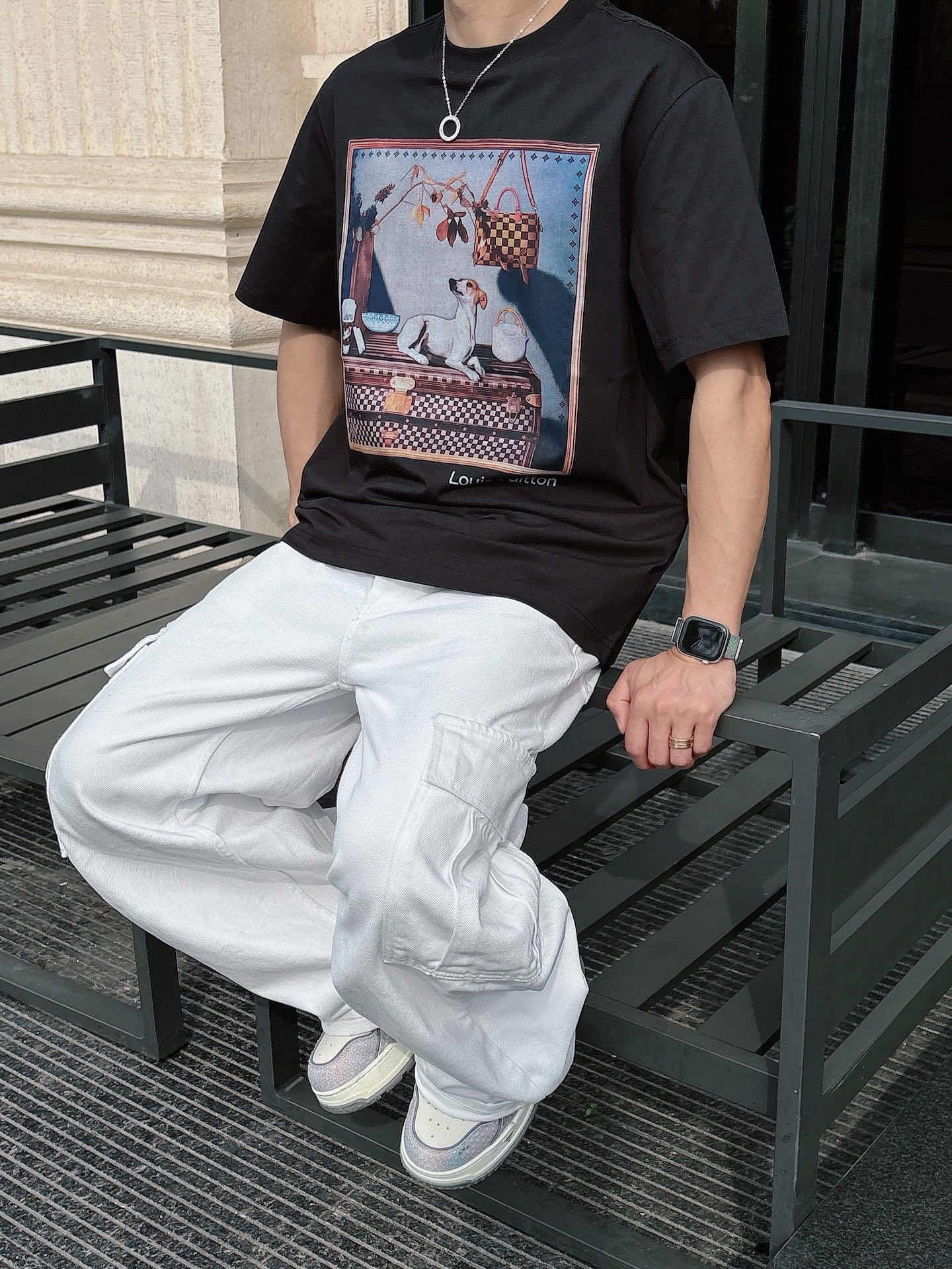 LV🌾、🆕2026春夏新品发售新品短袖T恤，面料采用新疆长绒棉，温儒柔软 细腻柔软 上身自然是舒适 凉爽