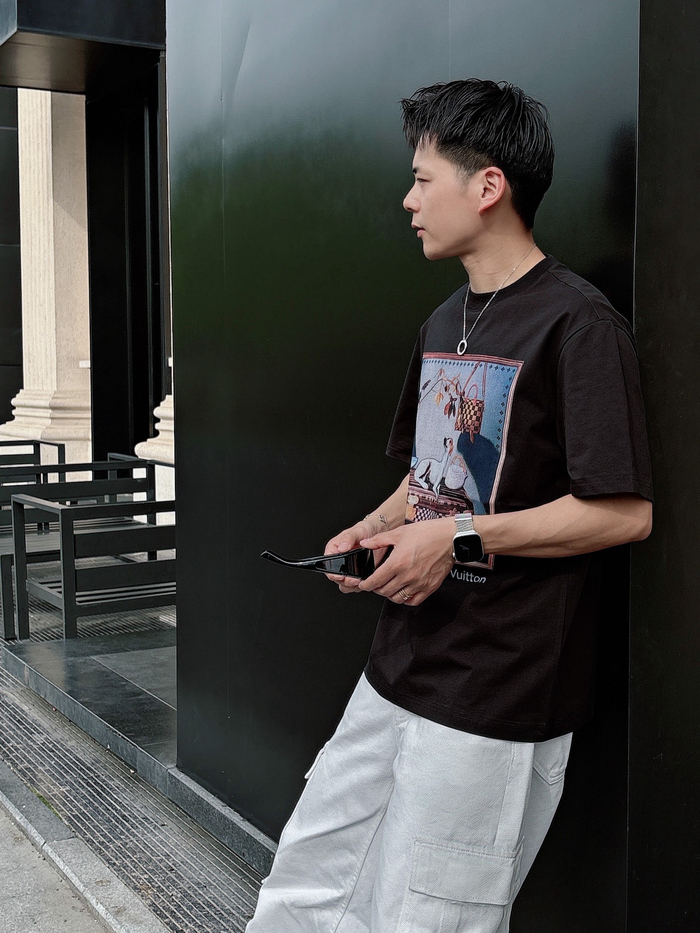 LV🌾、🆕2026春夏新品发售新品短袖T恤，面料采用新疆长绒棉，温儒柔软 细腻柔软 上身自然是舒适 凉爽