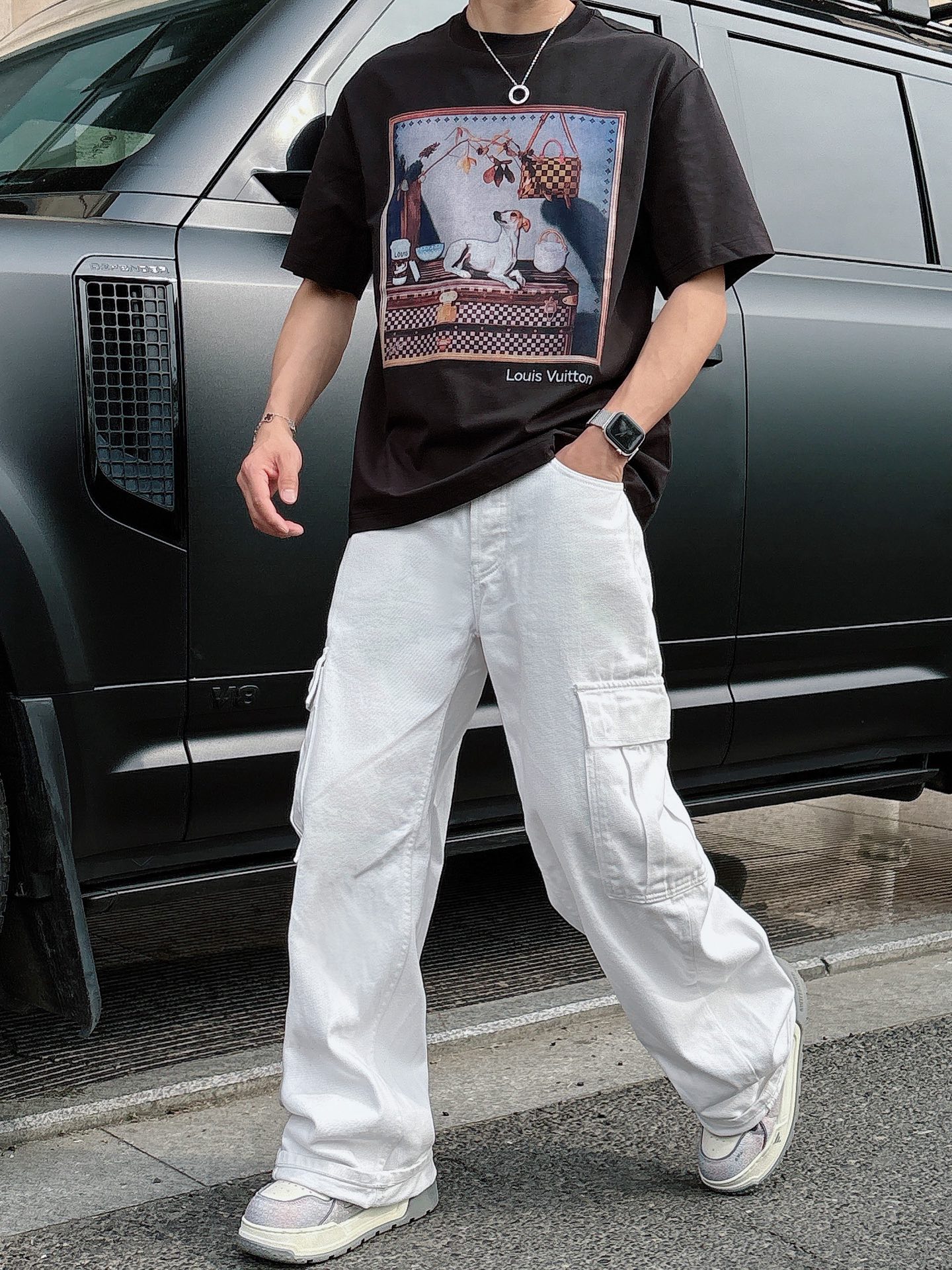 LV🌾、🆕2026春夏新品发售新品短袖T恤，面料采用新疆长绒棉，温儒柔软 细腻柔软 上身自然是舒适 凉爽