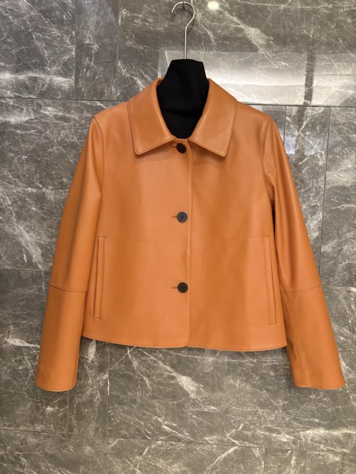 LOE*E Lambskin Leather Short Jacket - Stylish, Trendy, and Versatile 1 LOE*E Lambskin Leather Short Jacket - Stylish, Trendy, and Versatile