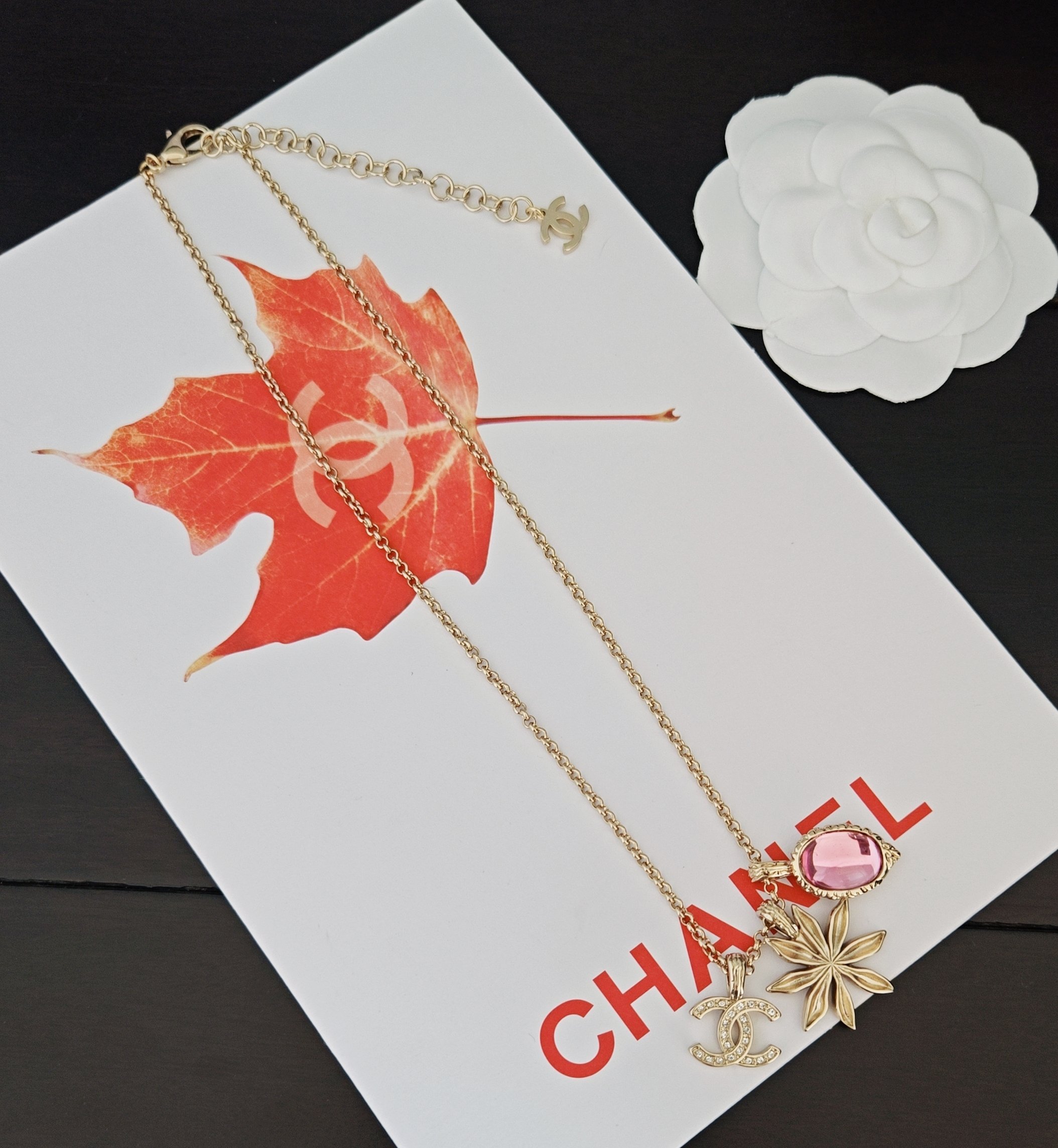  ch*nel  最新款🆕🆕粉钻cc项链】一致专柜🆕黄铜材质