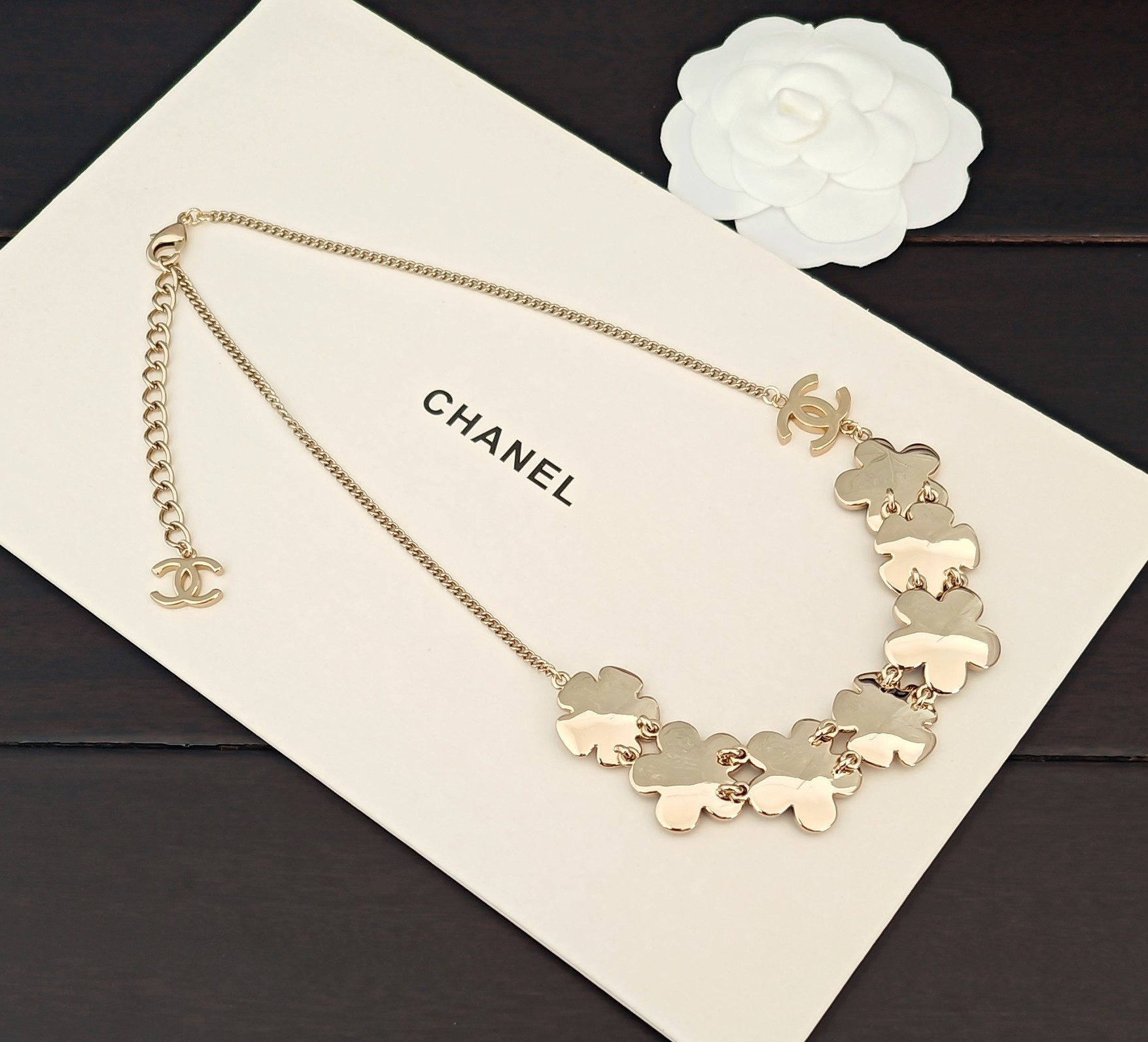 【ch*nel 最新款🆕🆕蓝色花朵项链】一致官网黄铜材质