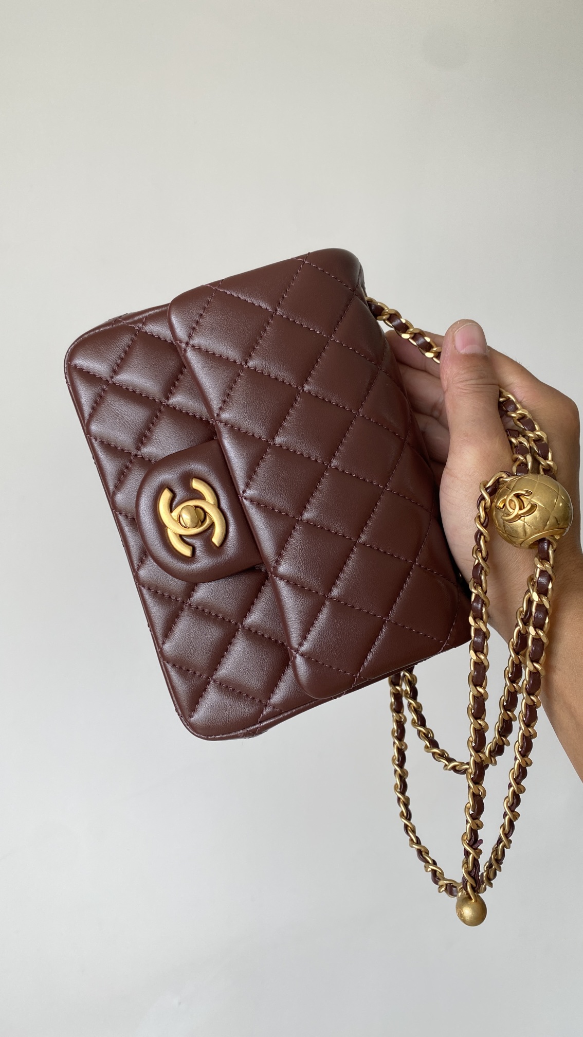 Chanel Classic Flap Bag Crossbody & Shoulder Bags Brown Burgundy Red