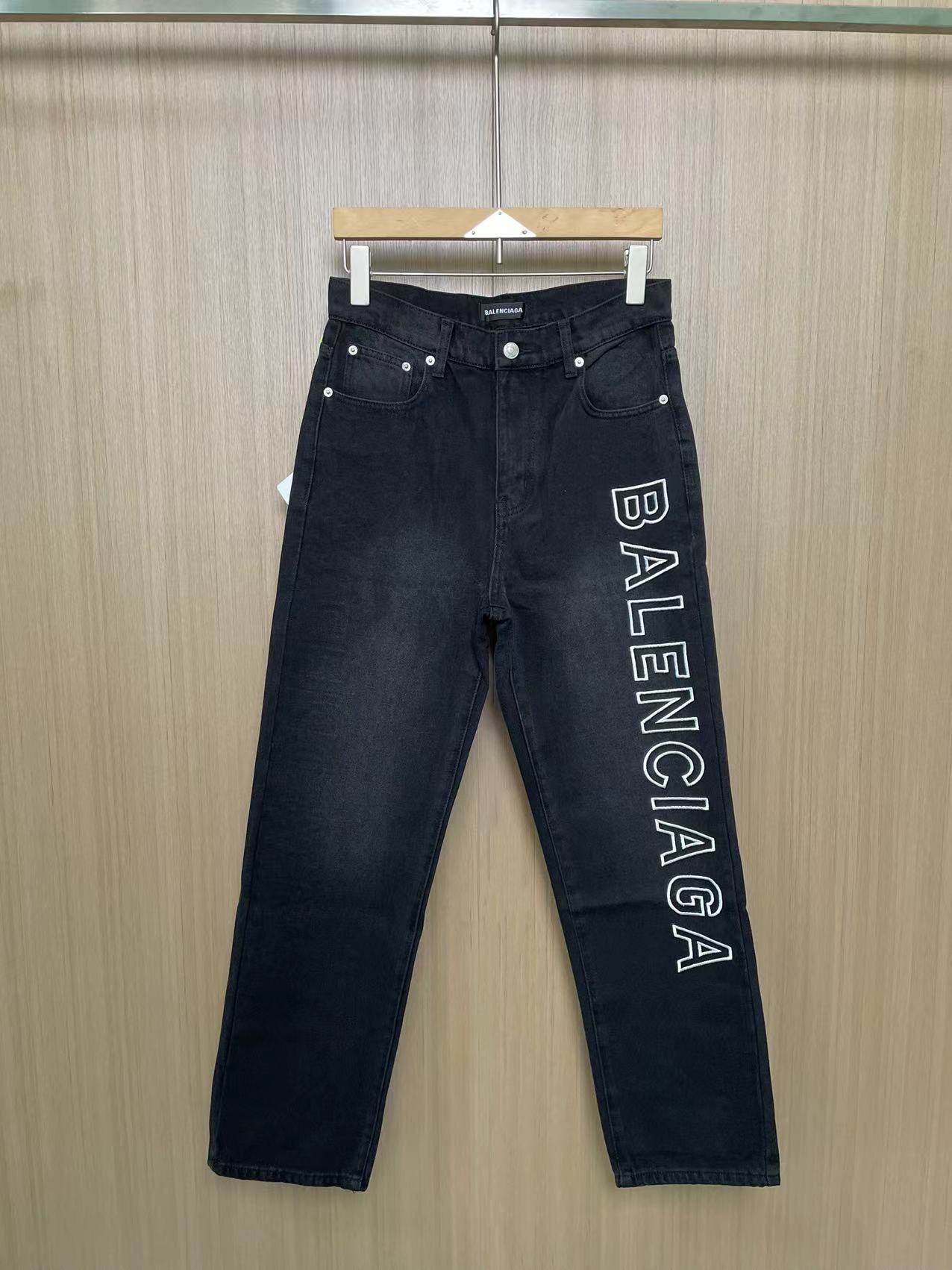 Balenciaga Clothing Jeans Pants & Trousers Black Embroidery Unisex
